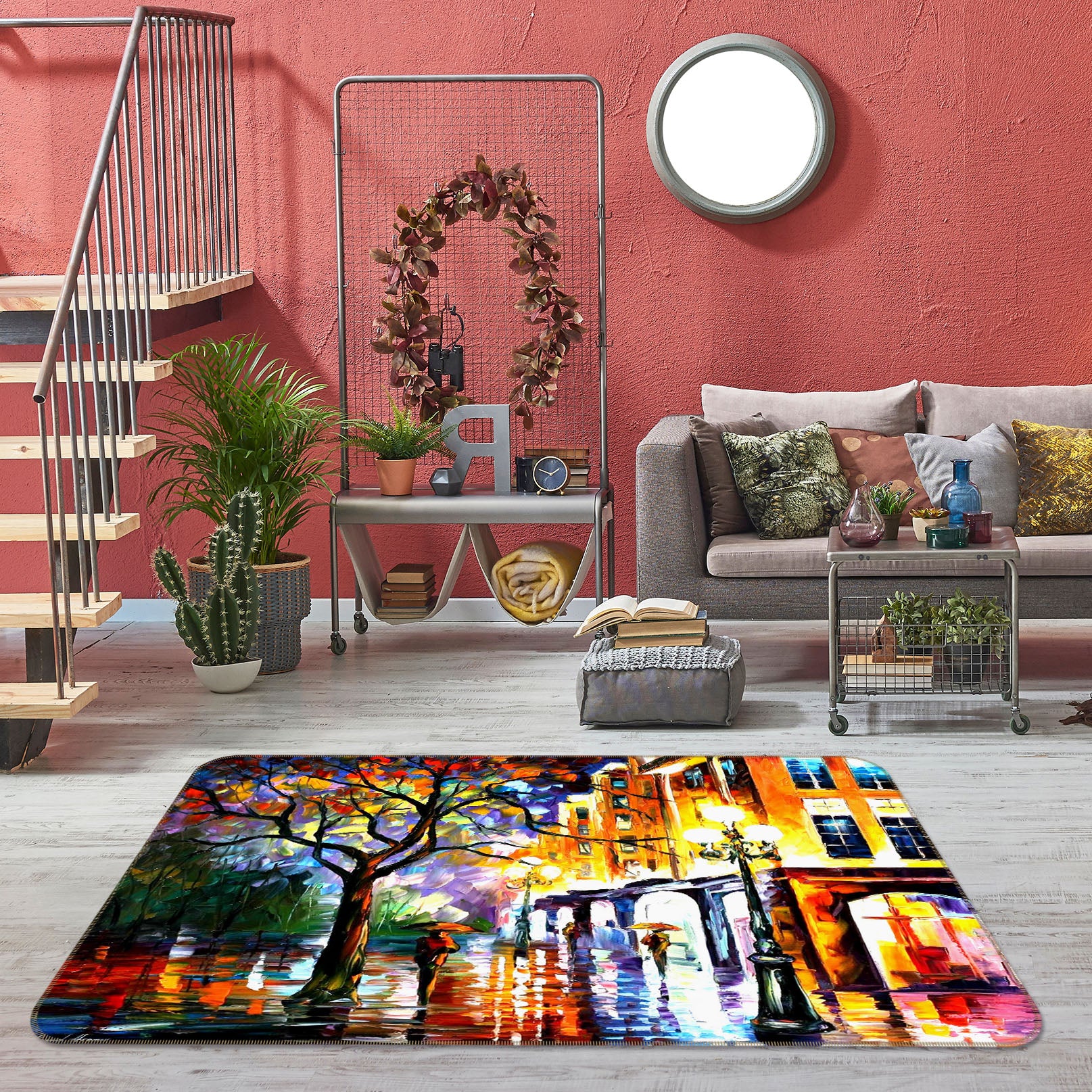3D Tree Street 33161 Non Slip Rug Mat