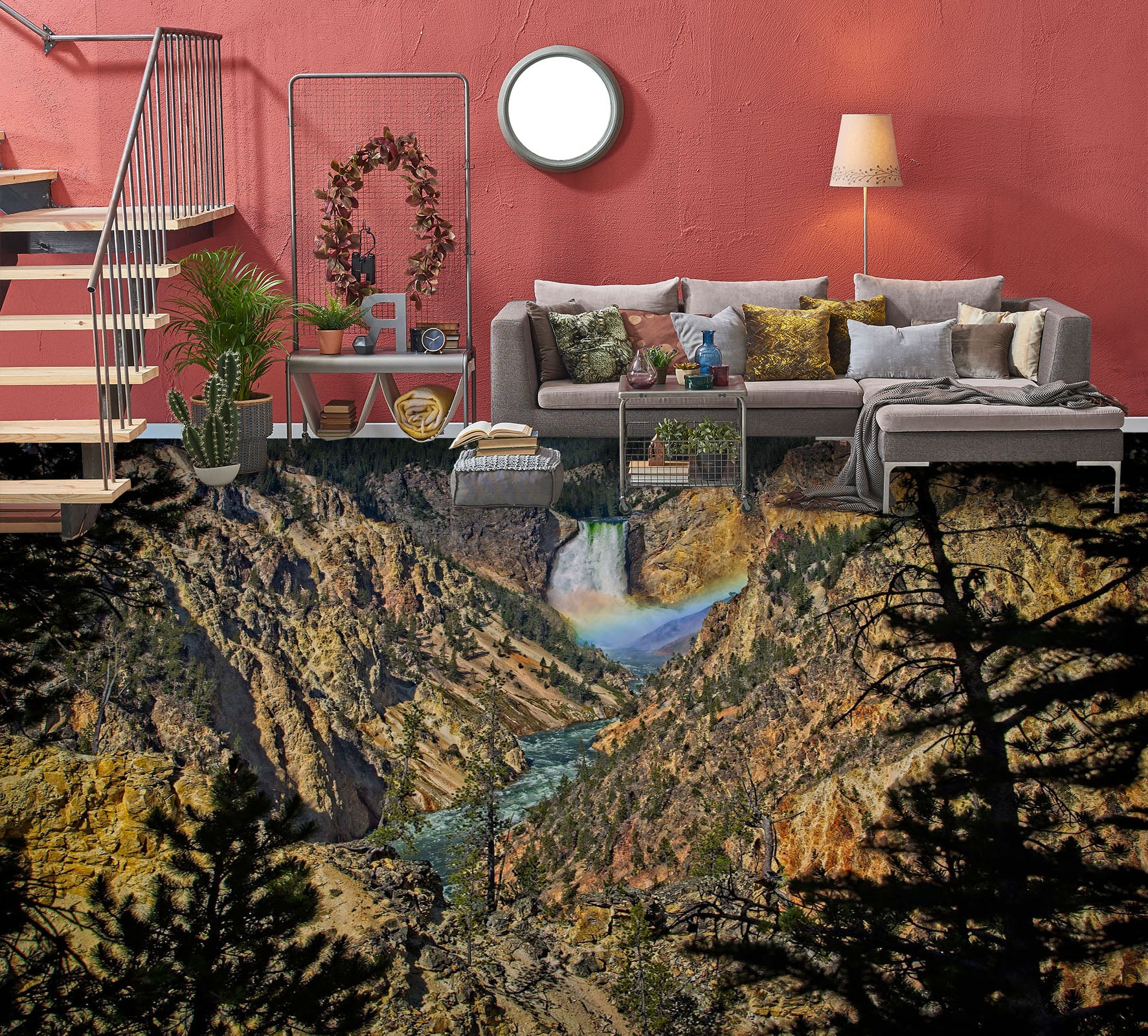 3D Mountain Scenery 567 Kathy Barefield Floor Mural