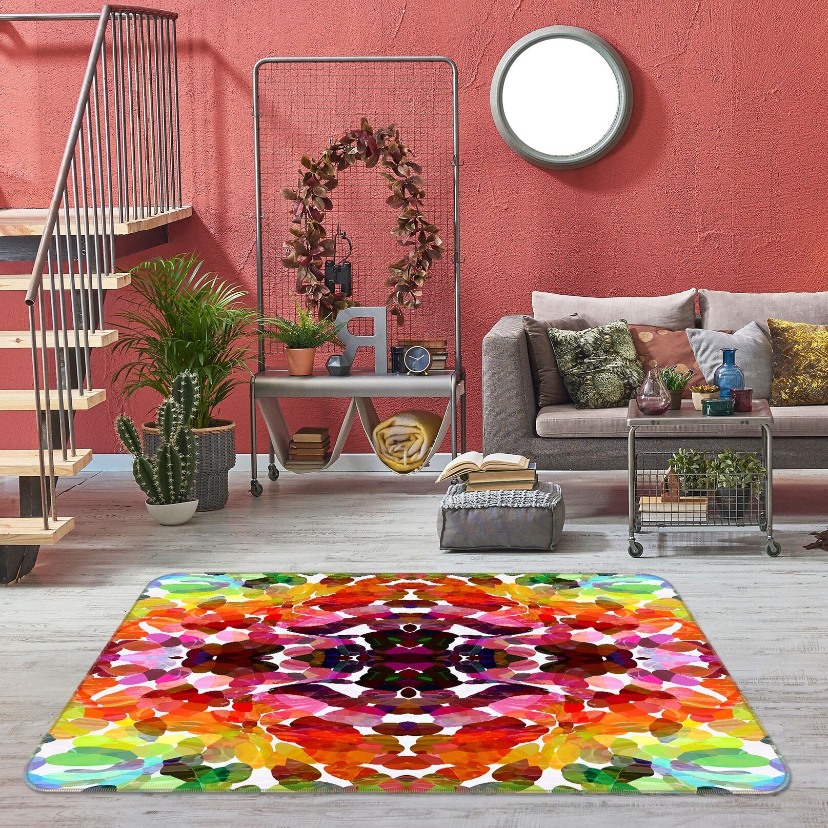 3D Colored Geometric Pattern 1001 Shandra Smith Rug Non Slip Rug Mat Mat AJ Creativity Home 