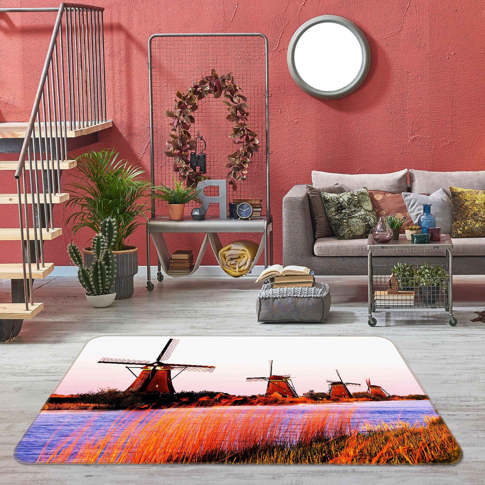 3D Windmill 32015 Non Slip Rug Mat
