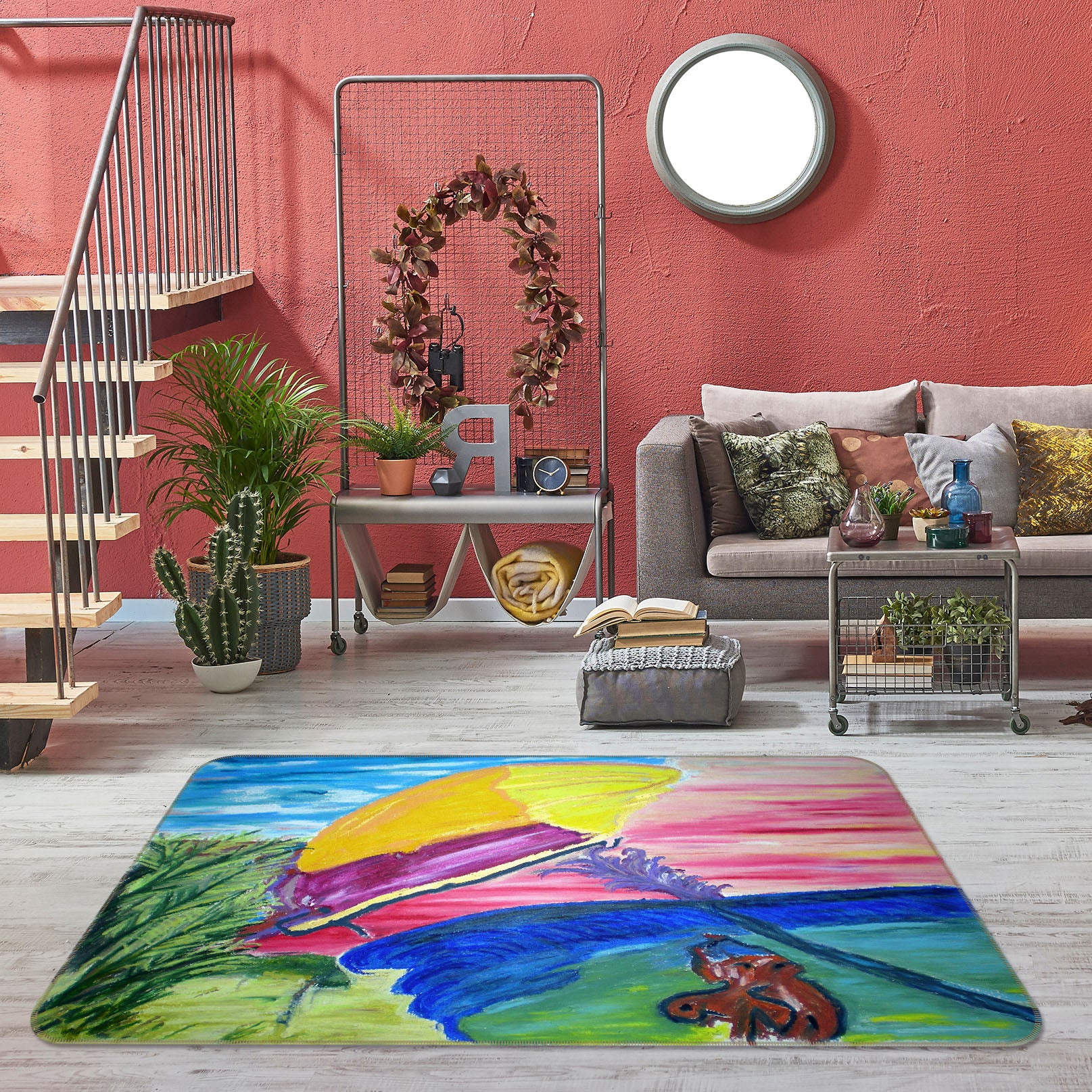 3D Color Pattern 33157 Non Slip Rug Mat