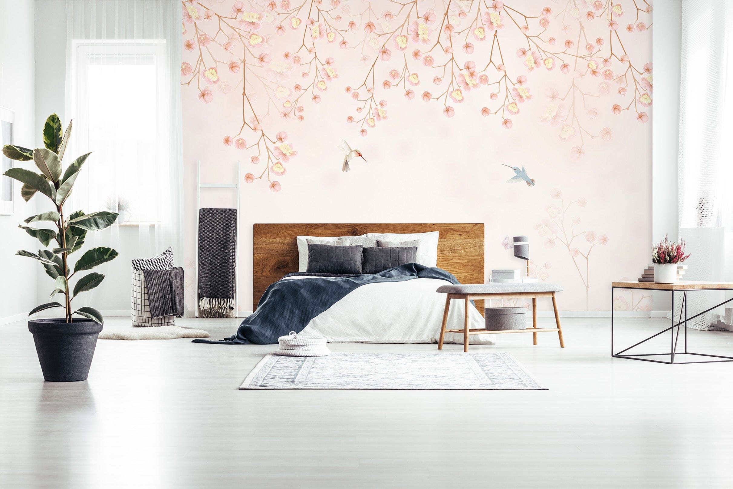 3D Pink Flowers 1645 Wall Murals Wallpaper AJ Wallpaper 2 