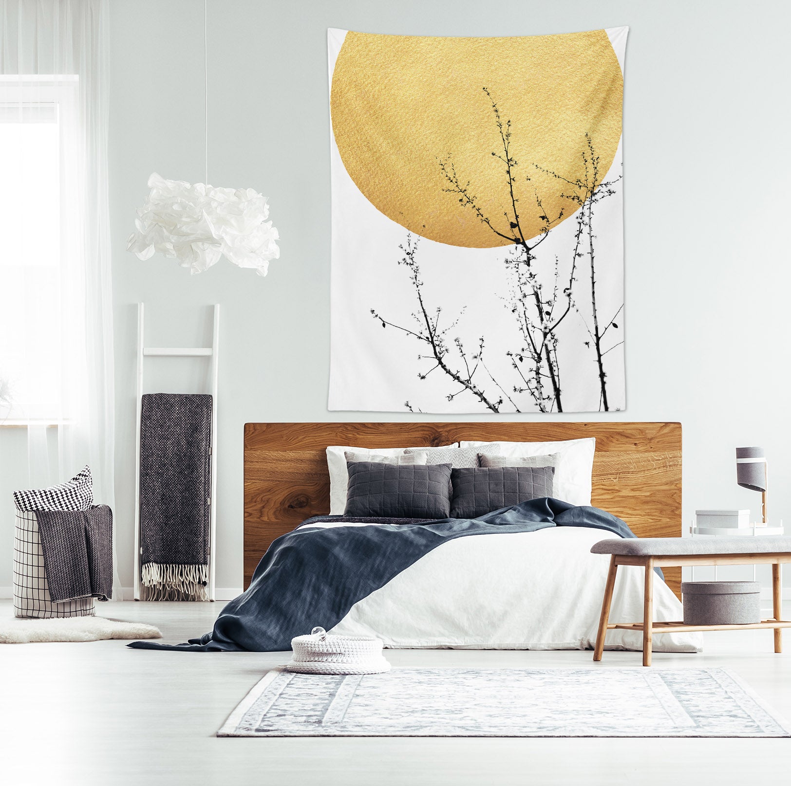 3D Branch Moon 885 Boris Draschoff Tapestry Hanging Cloth Hang