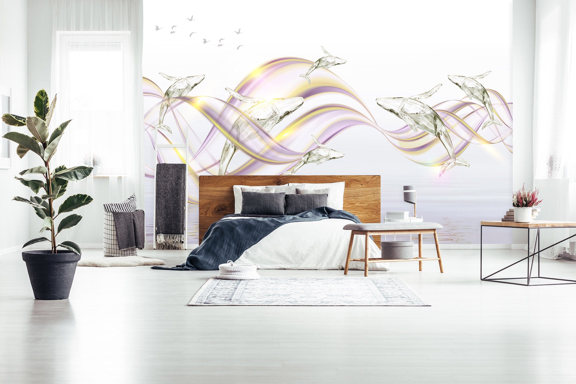 3D Golden Wave 1474 Wall Murals Wallpaper AJ Wallpaper 2 