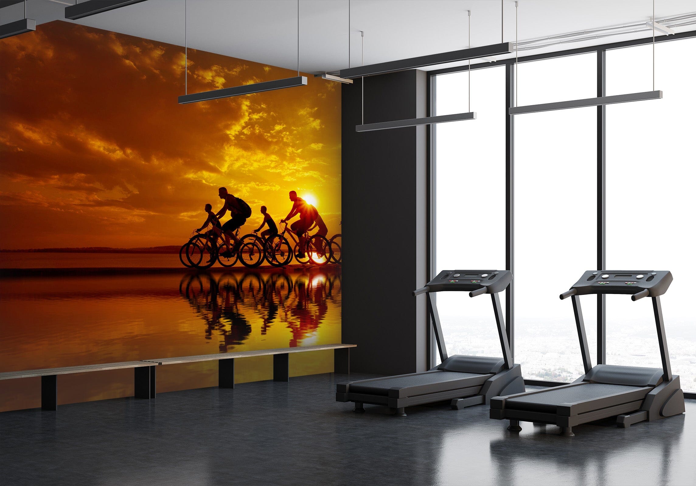 3D Morning Bike Ride 220 Wall Murals Wallpaper AJ Wallpaper 2 
