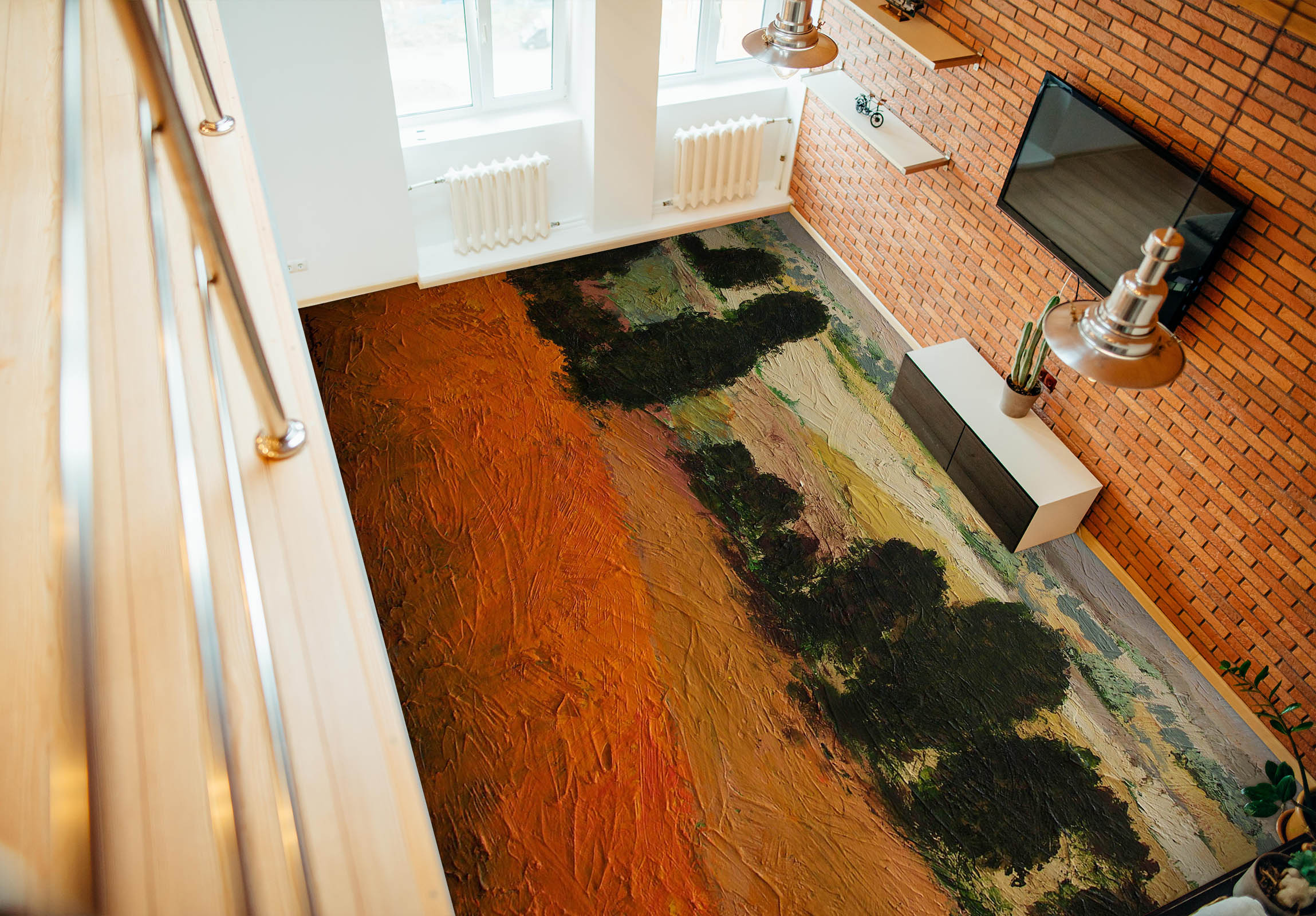 3D Grass Trees 9931 Allan P. Friedlander Floor Mural