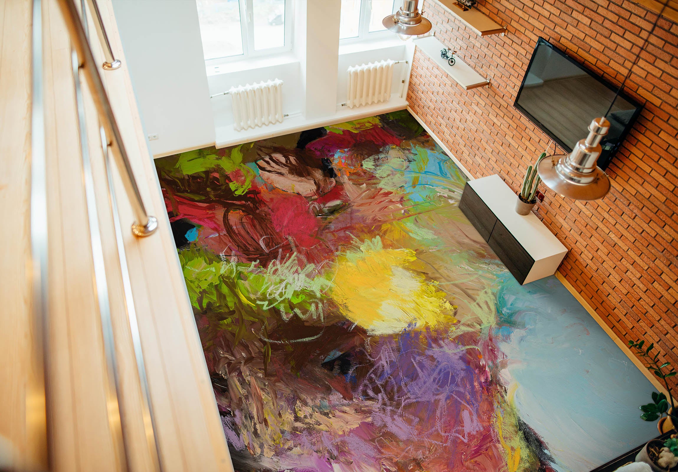 3D Colorful Texture 9936 Allan P. Friedlander Floor Mural
