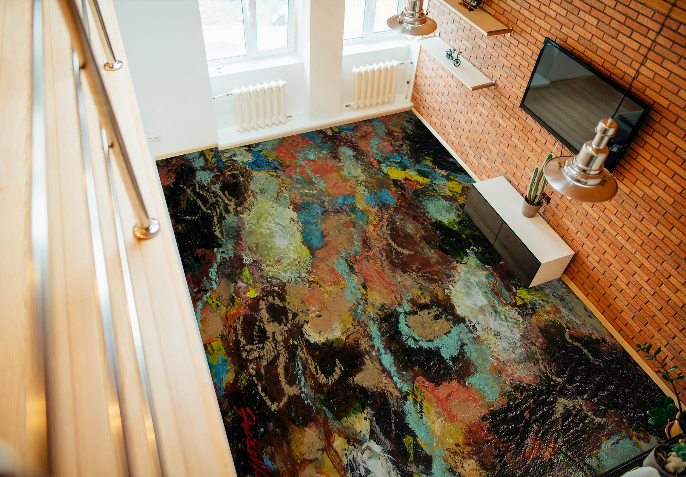 3D Colorful Texture 9919 Allan P. Friedlander Floor Mural