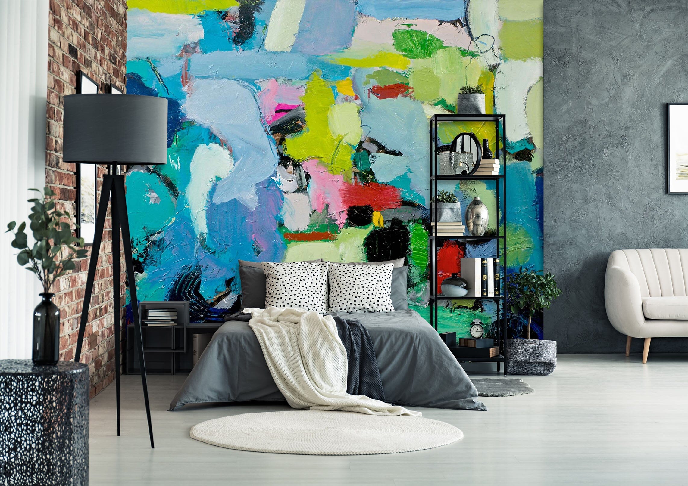 3D Blue Graffiti 176 Allan P. Friedlander Wall Mural Wall Murals Wallpaper AJ Wallpaper 2 