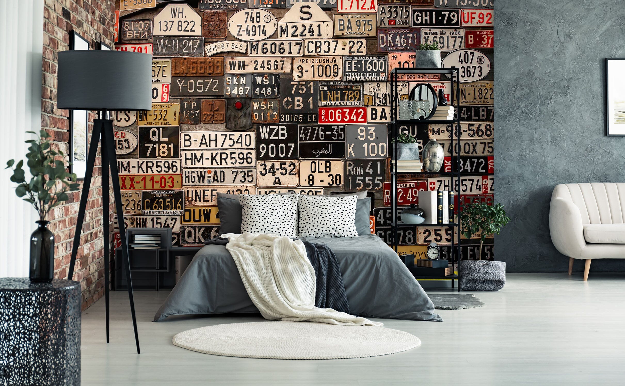 3D License Plate Number 1614 Wall Murals Wallpaper AJ Wallpaper 2 