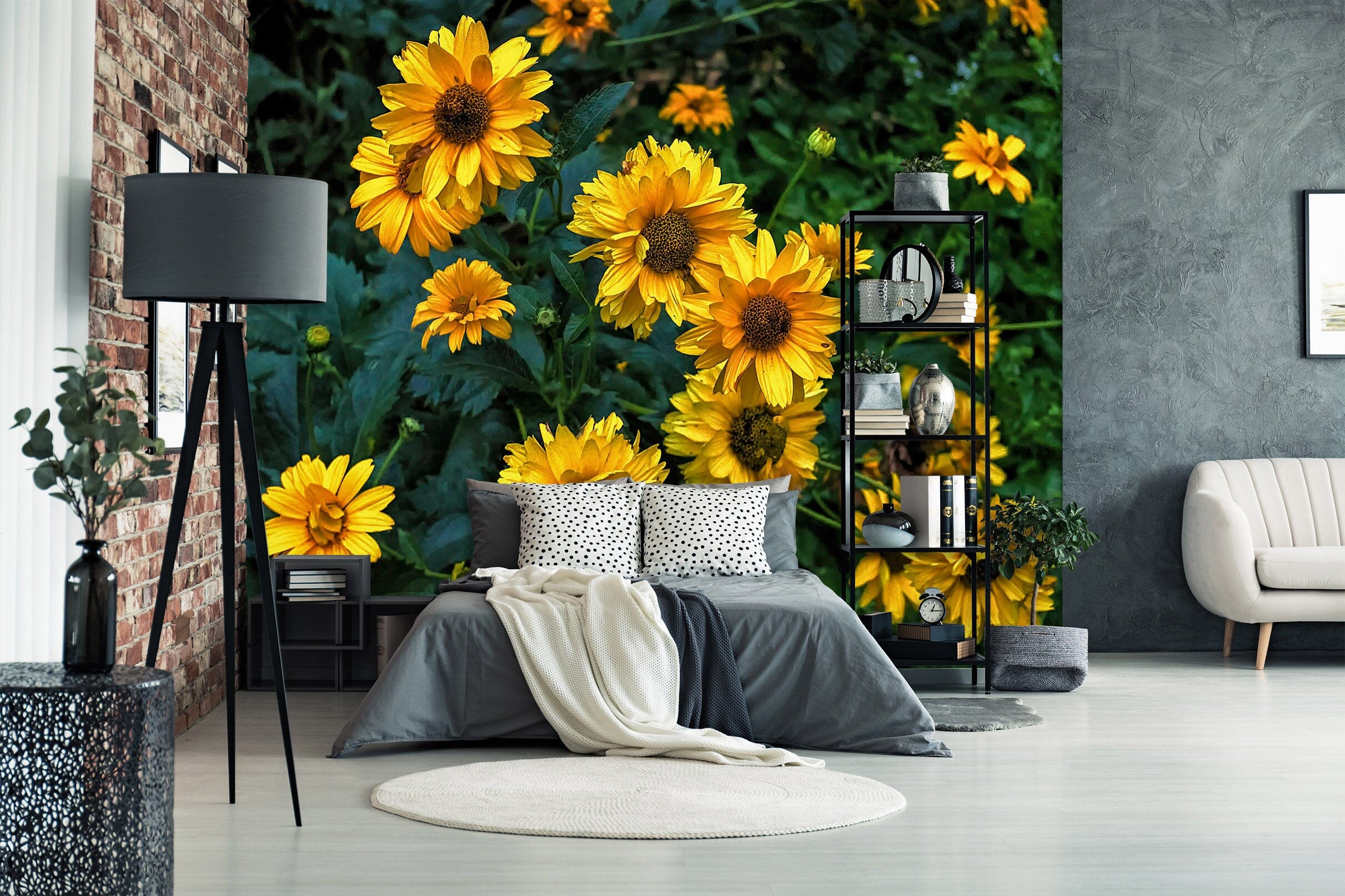 3D Sun Flower 134 Jerry LoFaro Wall Mural Wall Murals Wallpaper AJ Wallpaper 2 