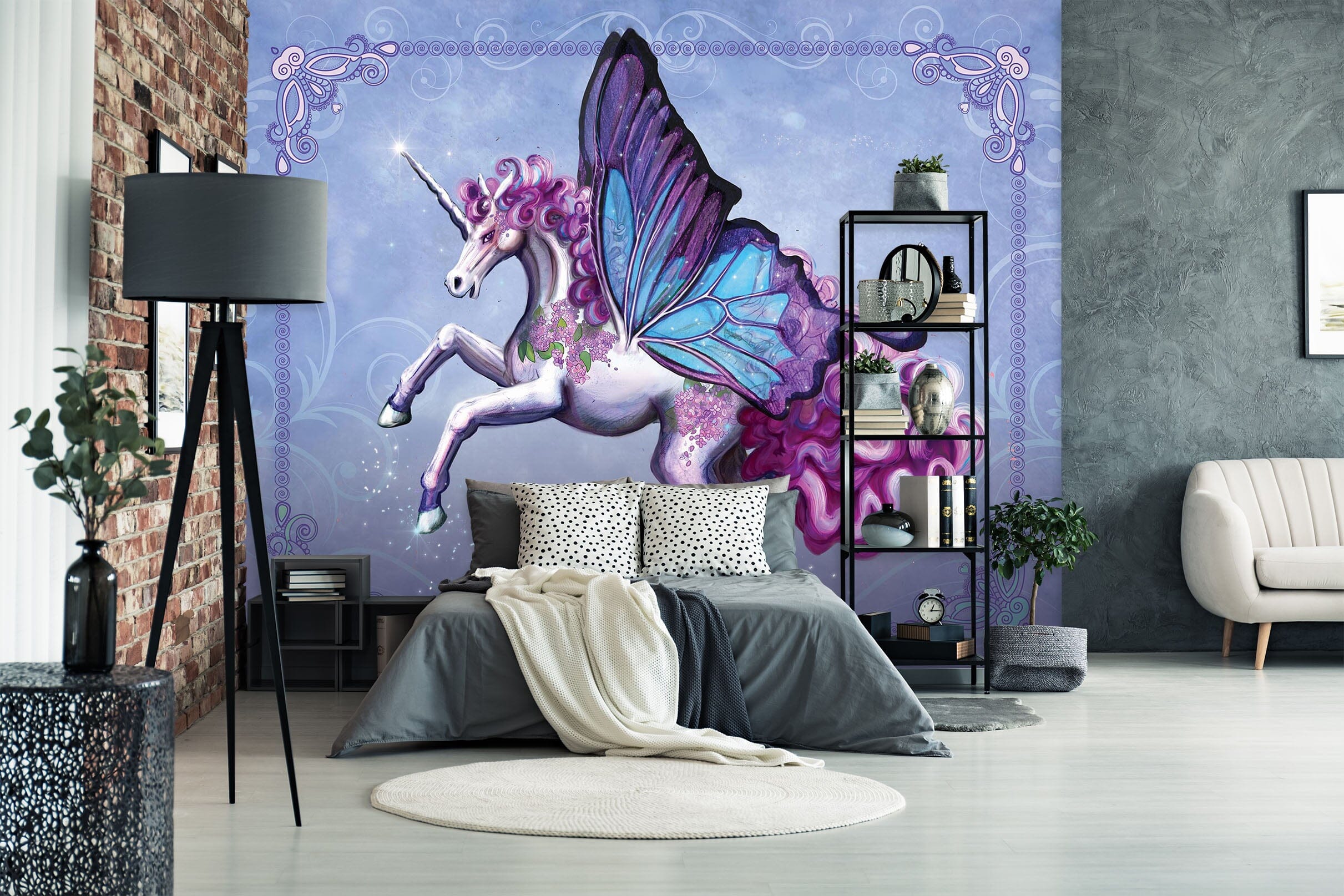3D Wing Horse 1403 Rose Catherine Khan Wall Mural Wall Murals Wallpaper AJ Wallpaper 2 