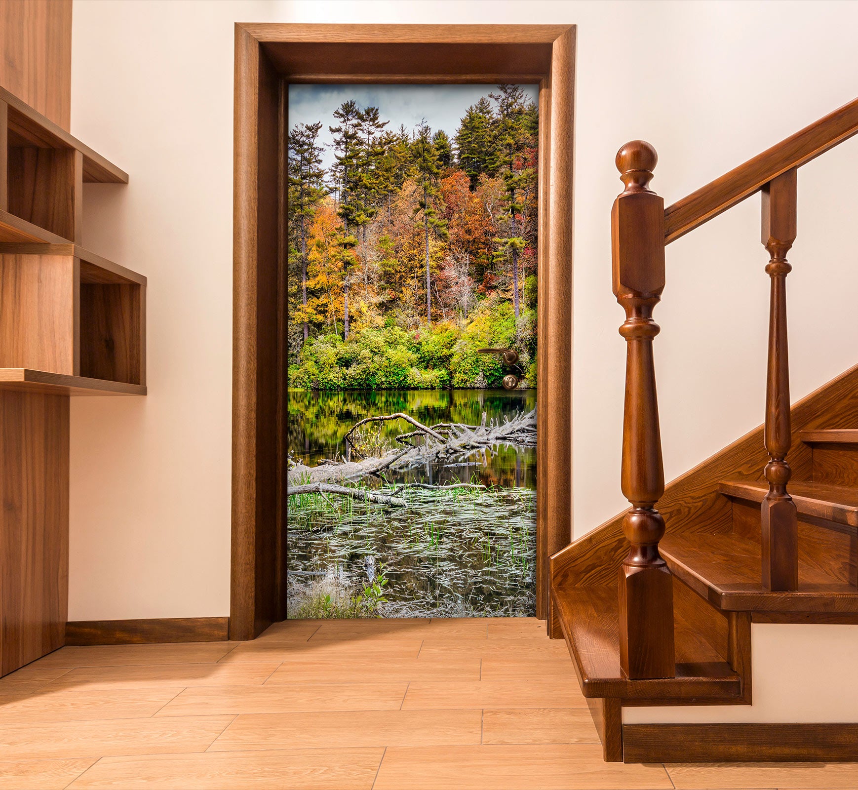 3D Woods Tree 10829 Beth Sheridan Door Mural
