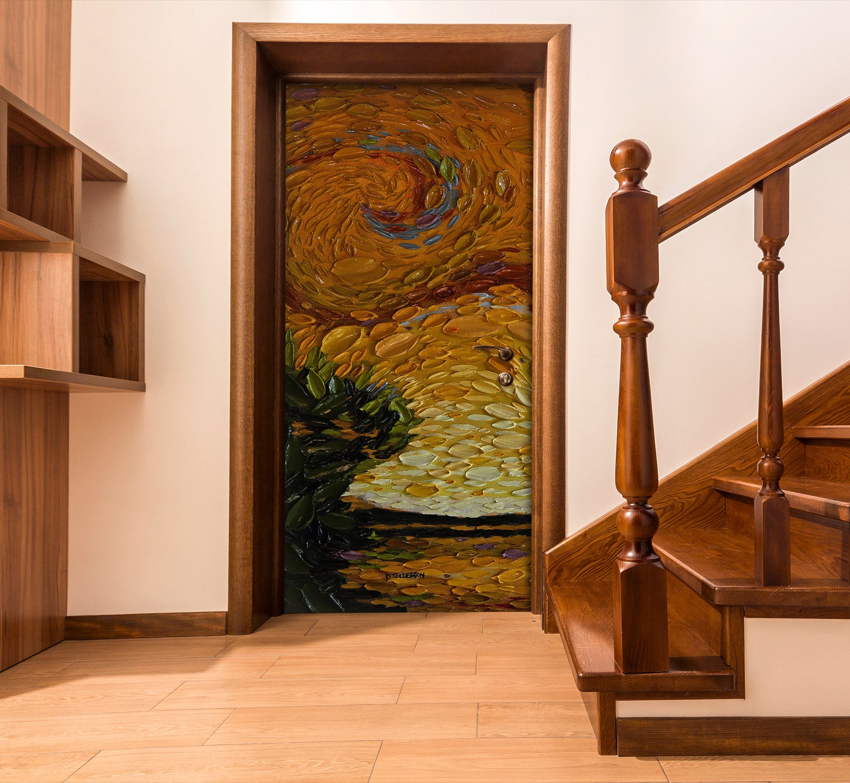 3D Yellow Pattern 112214 Dena Tollefson Door Mural