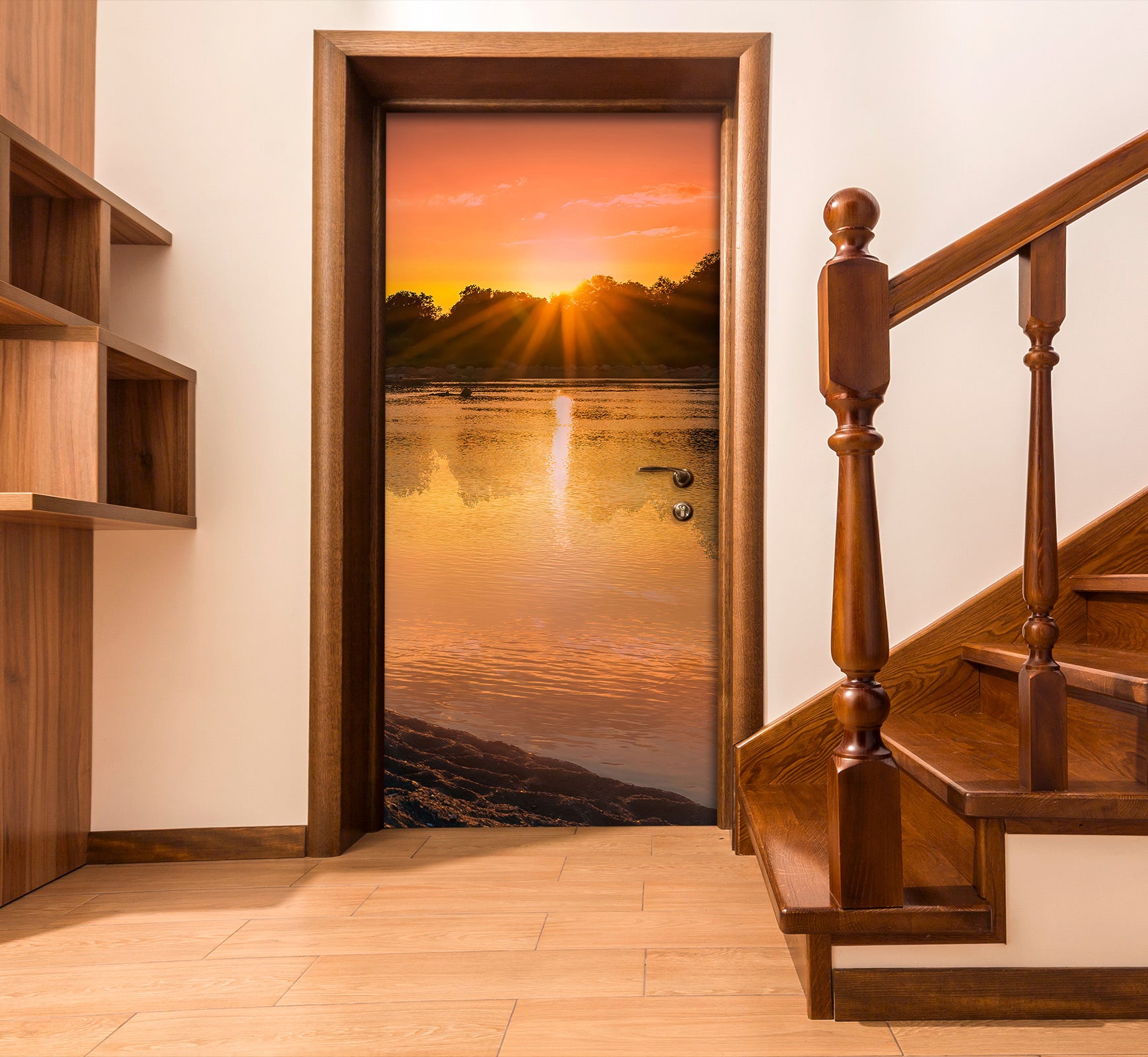 3D Sunlight Lake Shadow 107206 Beth Sheridan Door Mural