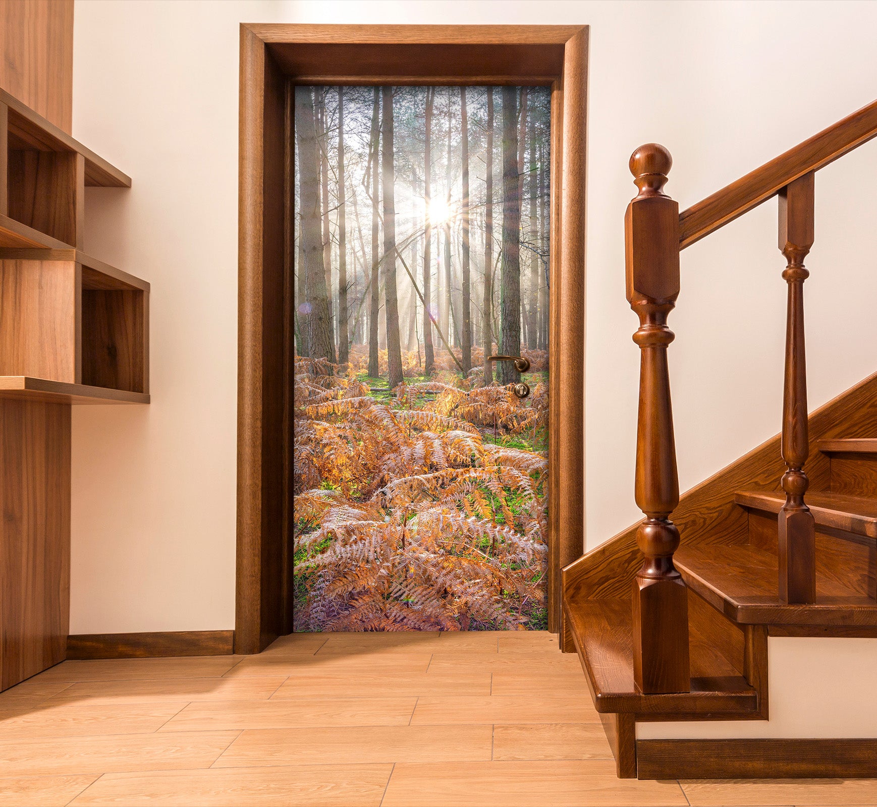 3D Sunshine Leaves 5114 Assaf Frank Door Mural