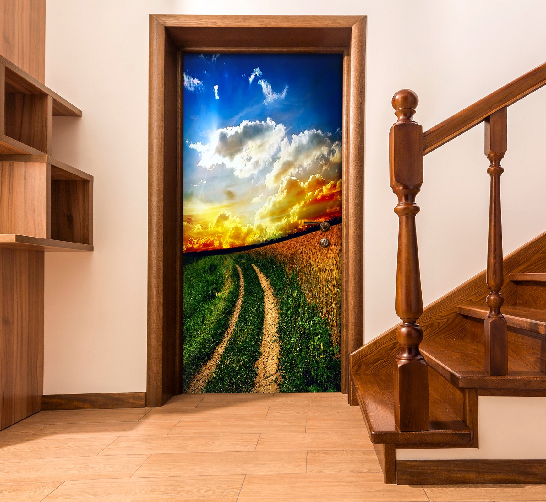 3D Path Clouds 21170 Door Mural