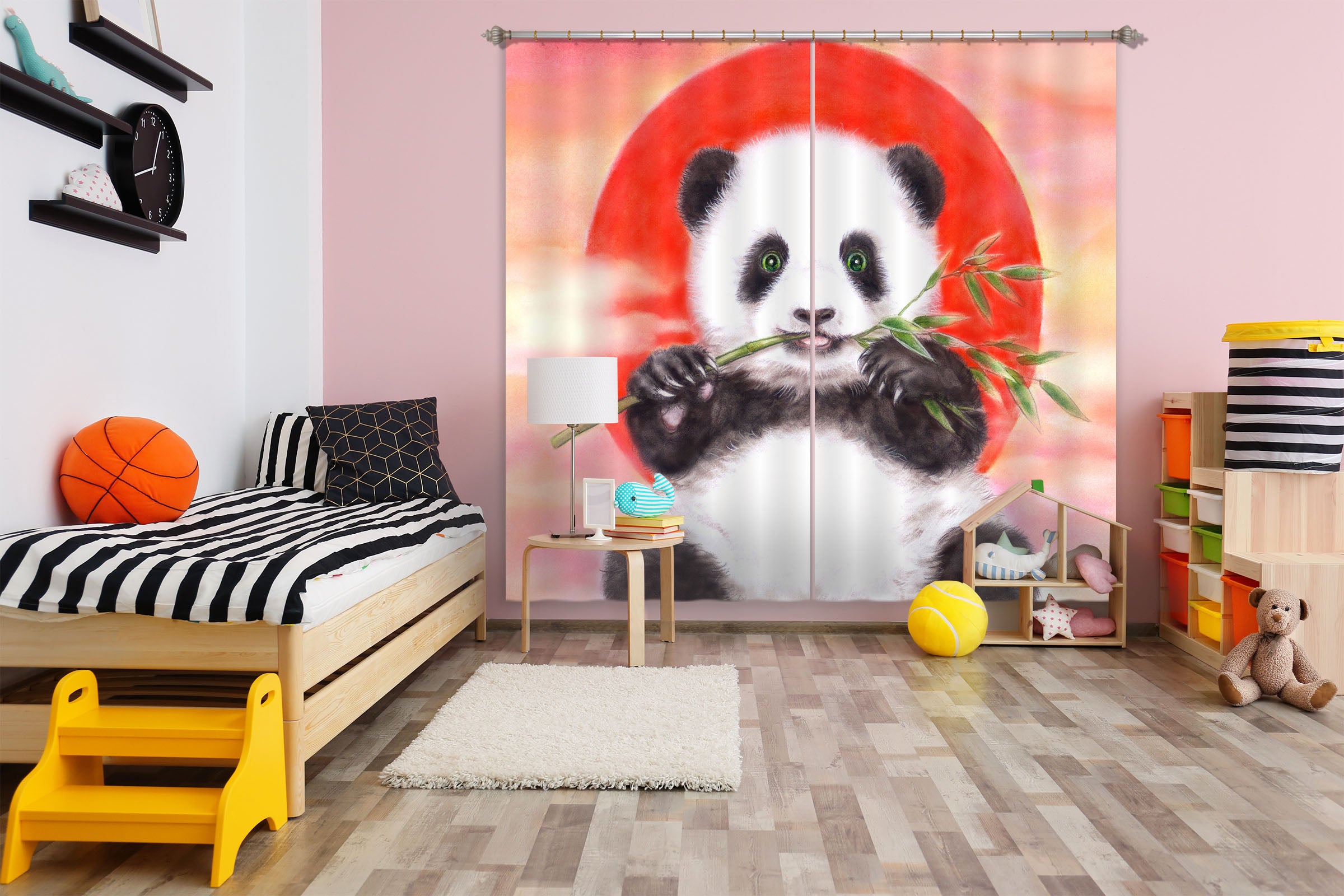 3D Sun Panda 9042 Kayomi Harai Curtain Curtains Drapes