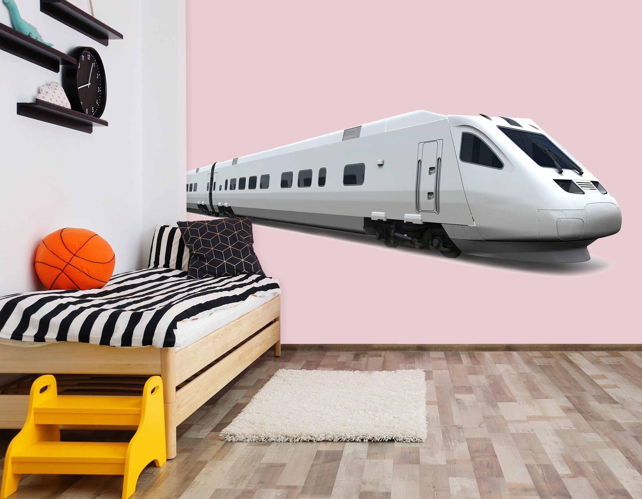 3D White Train 0028 Vehicles Wallpaper AJ Wallpaper 