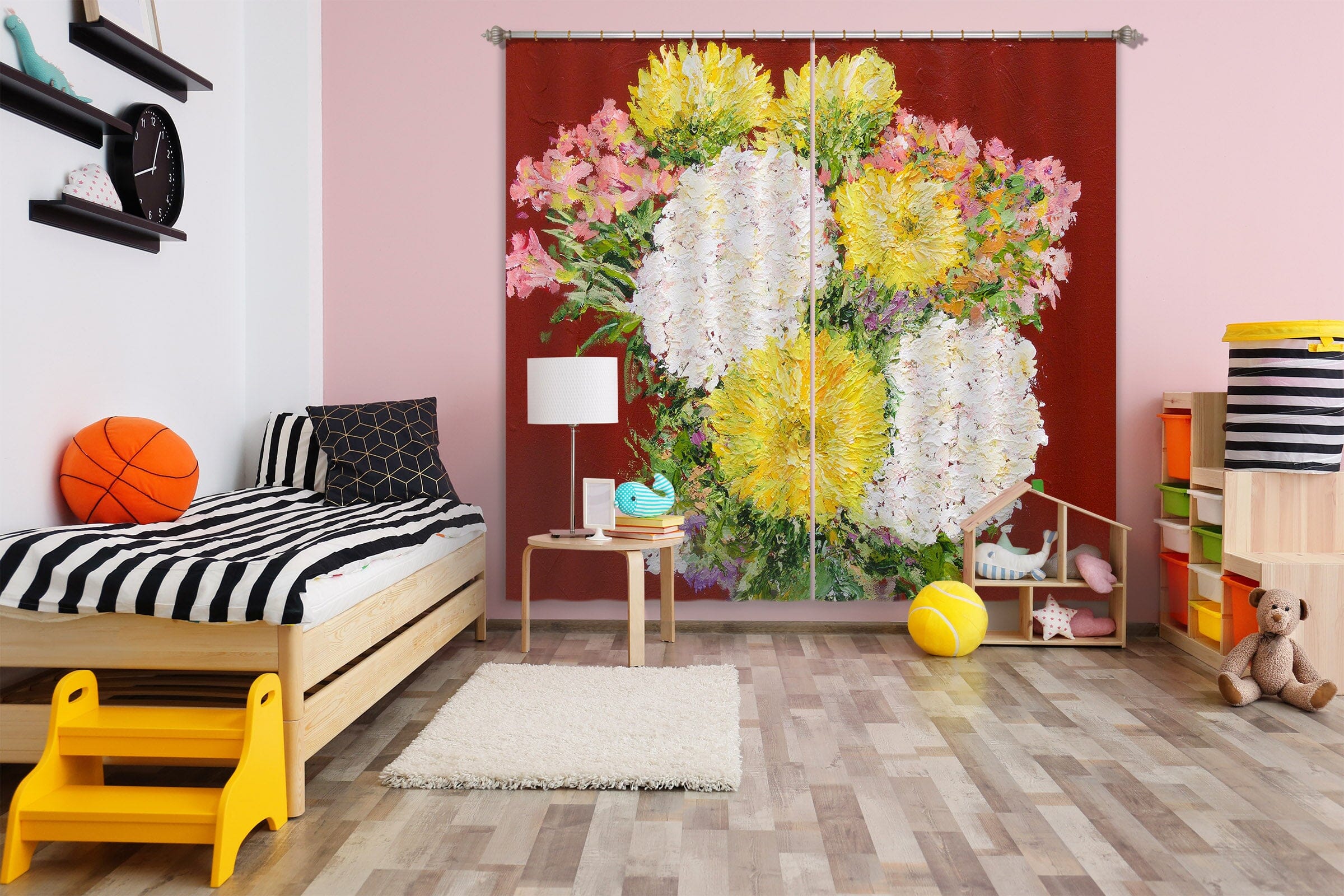 3D Bouquet 210 Allan P. Friedlander Curtain Curtains Drapes Curtains AJ Creativity Home 
