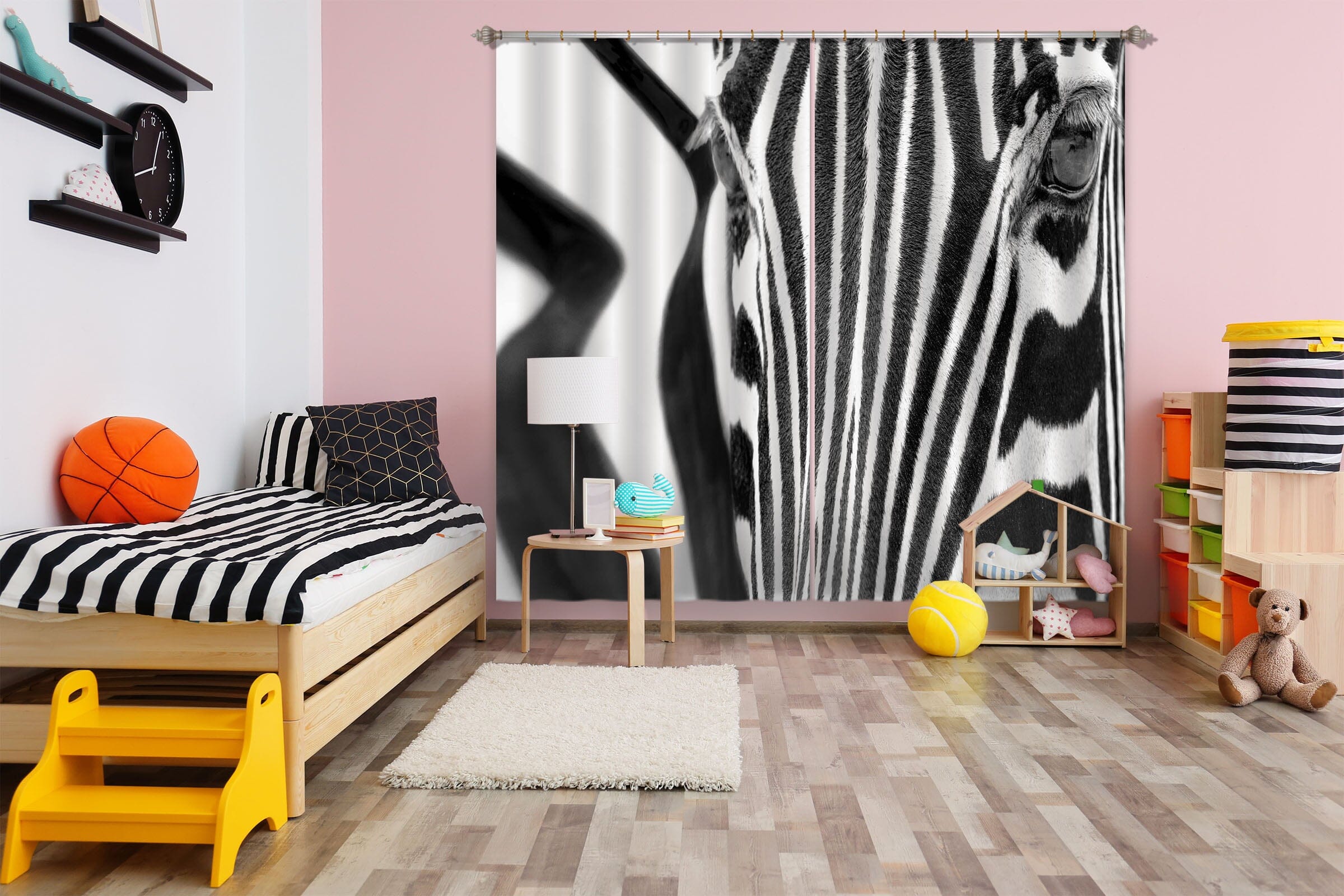 3D Zebra Lines 058 Marco Carmassi Curtain Curtains Drapes Curtains AJ Creativity Home 