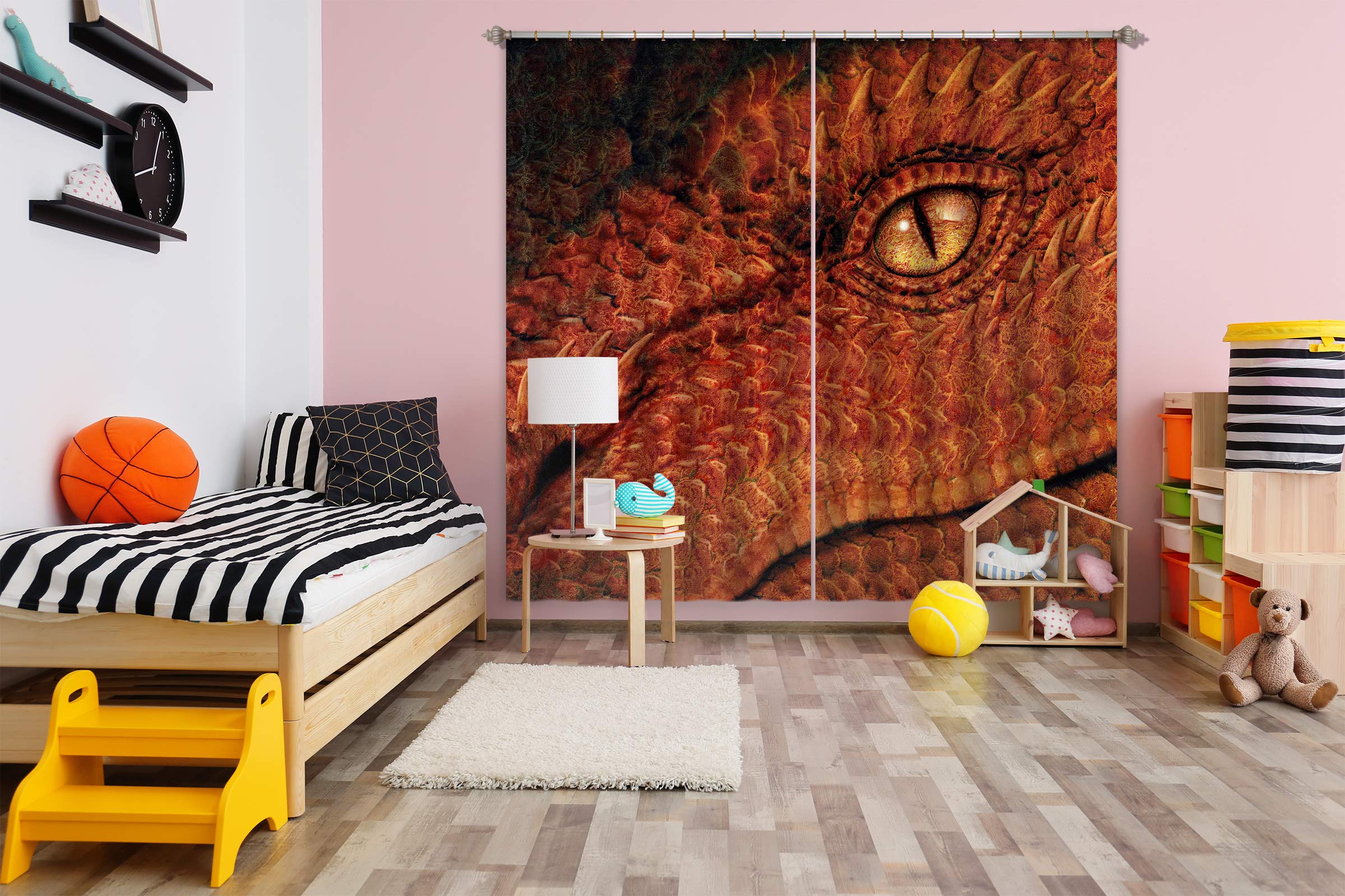 3D Dragon Eye 8026 Ciruelo Curtain Curtains Drapes