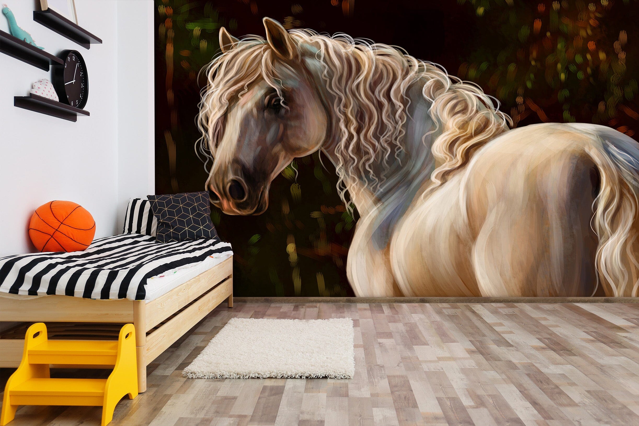 3D White Horse 286 Wall Murals Wallpaper AJ Wallpaper 2 