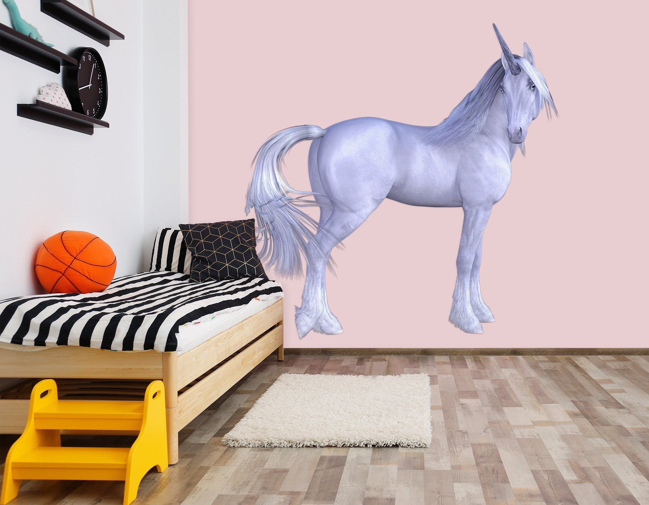 3D Unicorn Sideways 015 Animals Wall Stickers Wallpaper AJ Wallpaper 