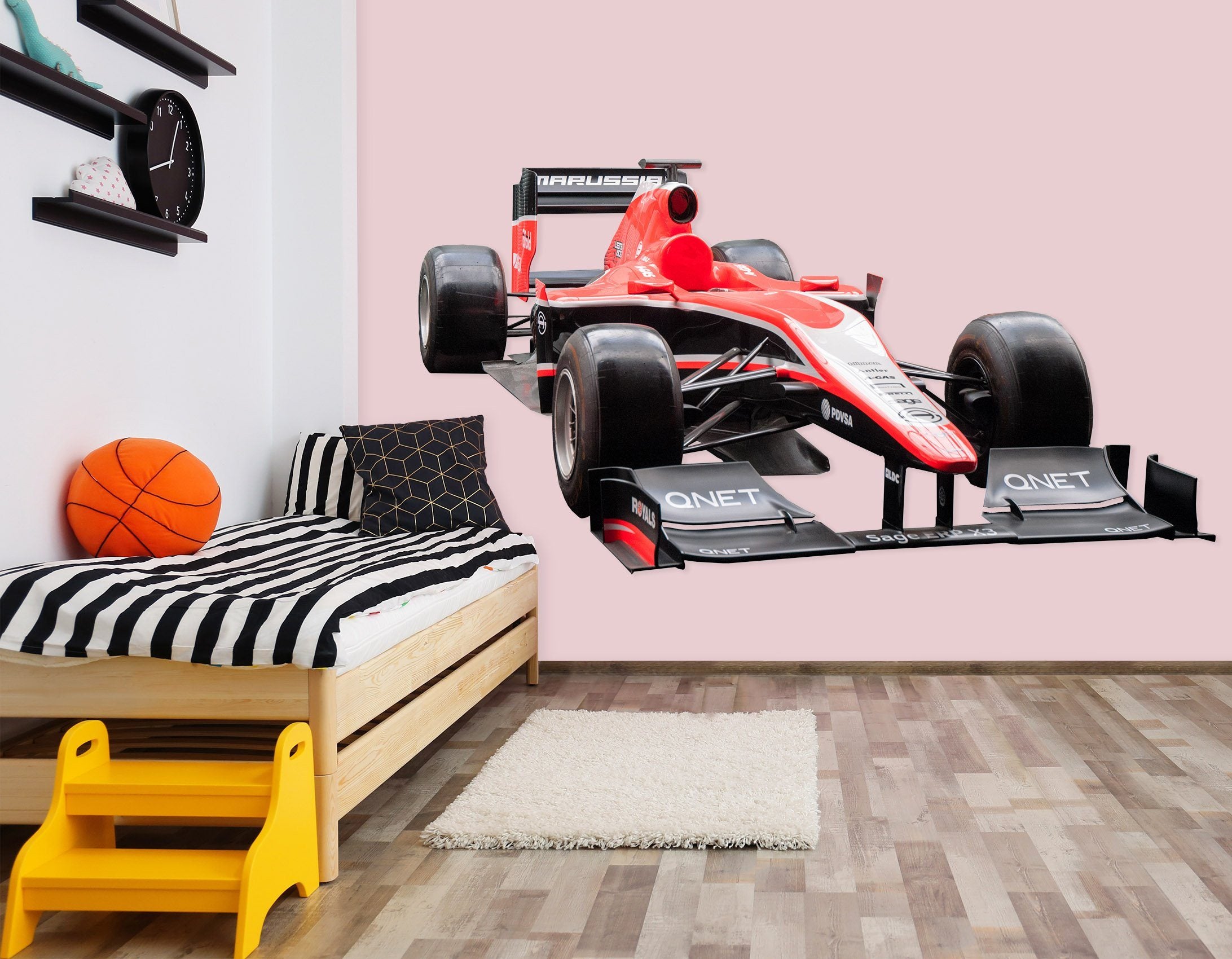 3D Red Tacing Car 0148 Vehicles Wallpaper AJ Wallpaper 