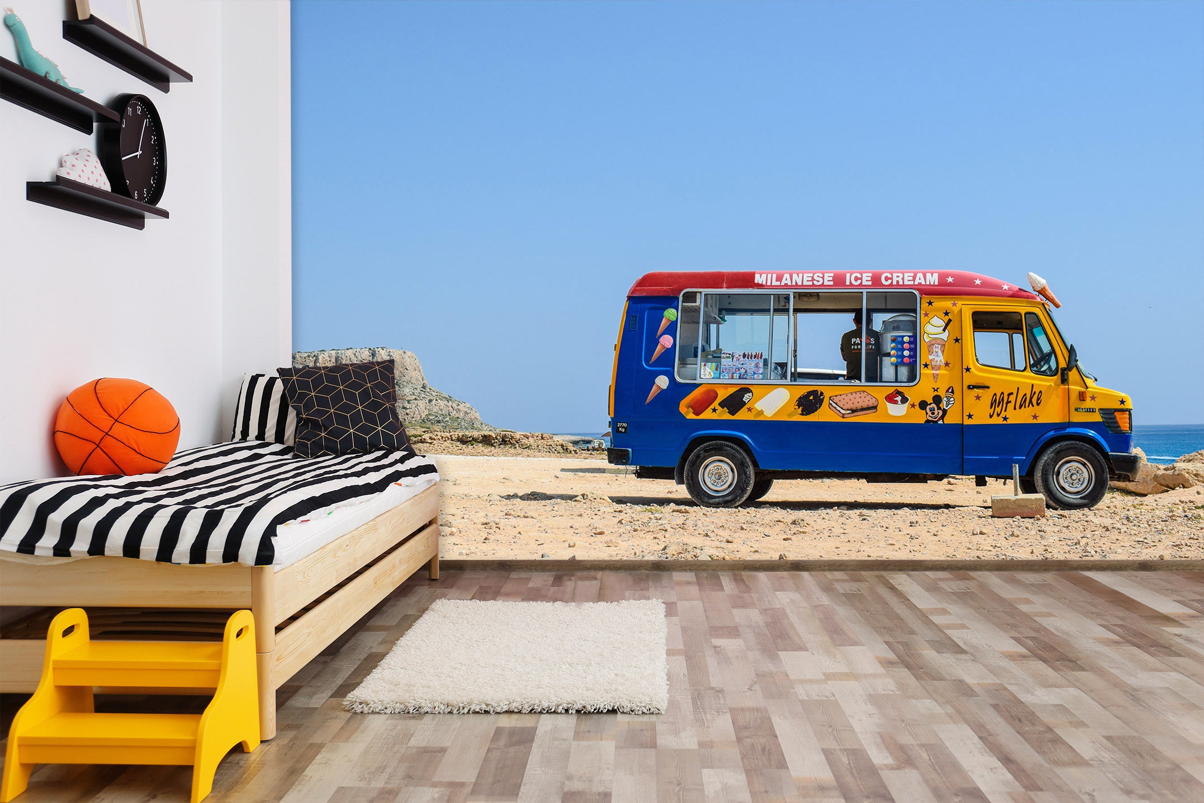 3D Cartoon Car 108 Vehicle Wall Murals