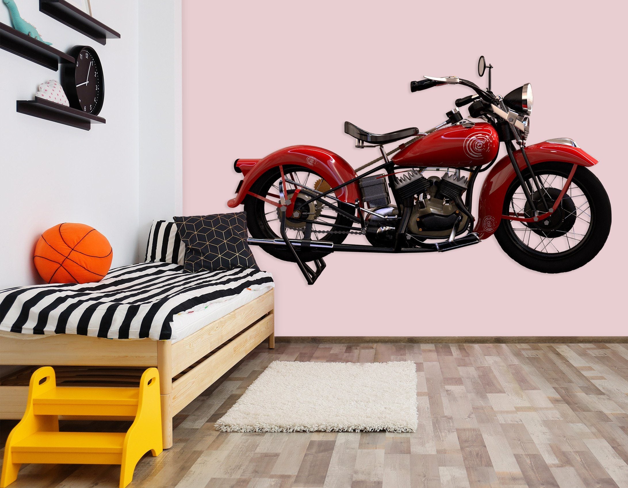 3D Red Motorcycle 222 Vehicles Wallpaper AJ Wallpaper 