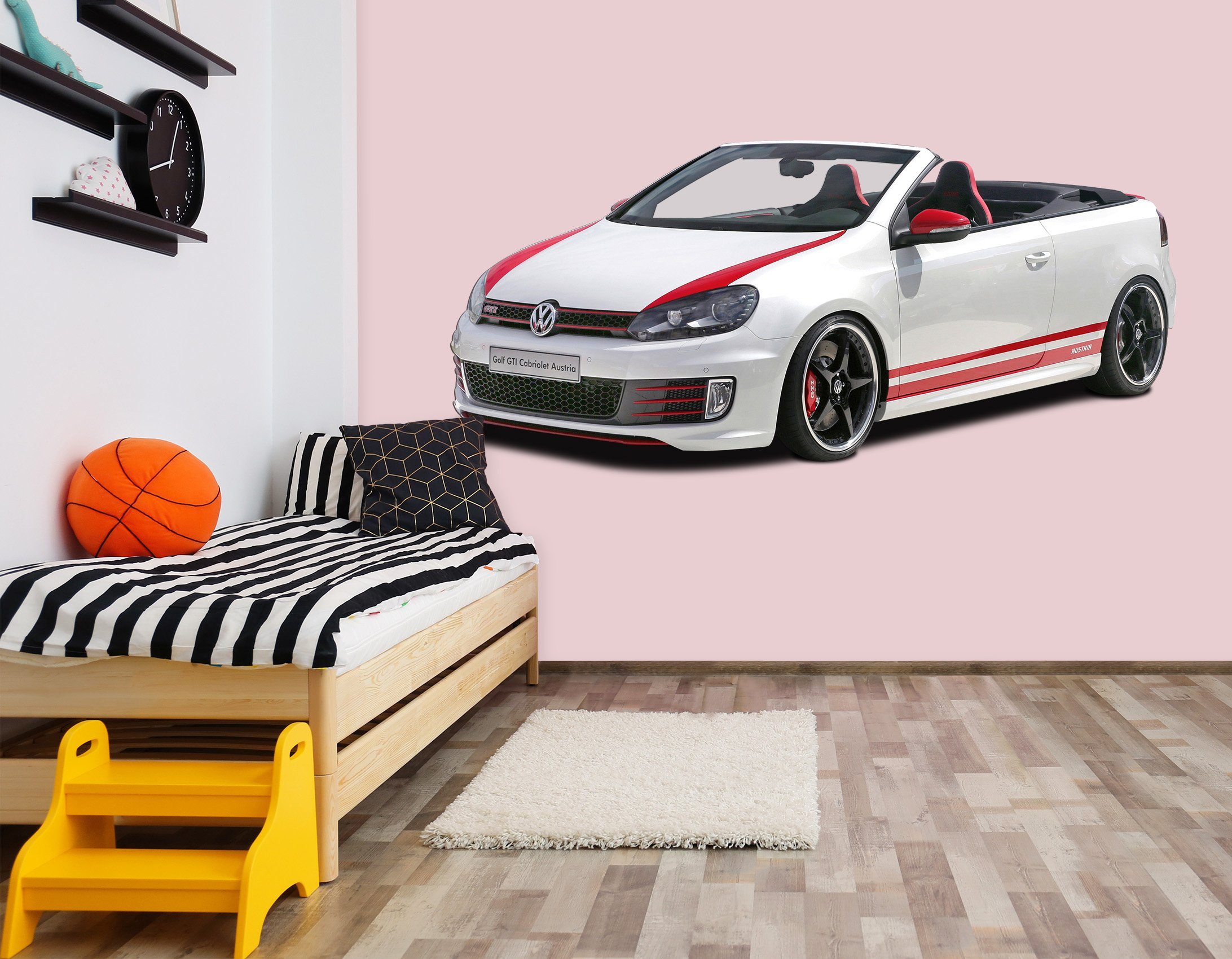 3D Volks Wagon White 0264 Vehicles Wallpaper AJ Wallpaper 