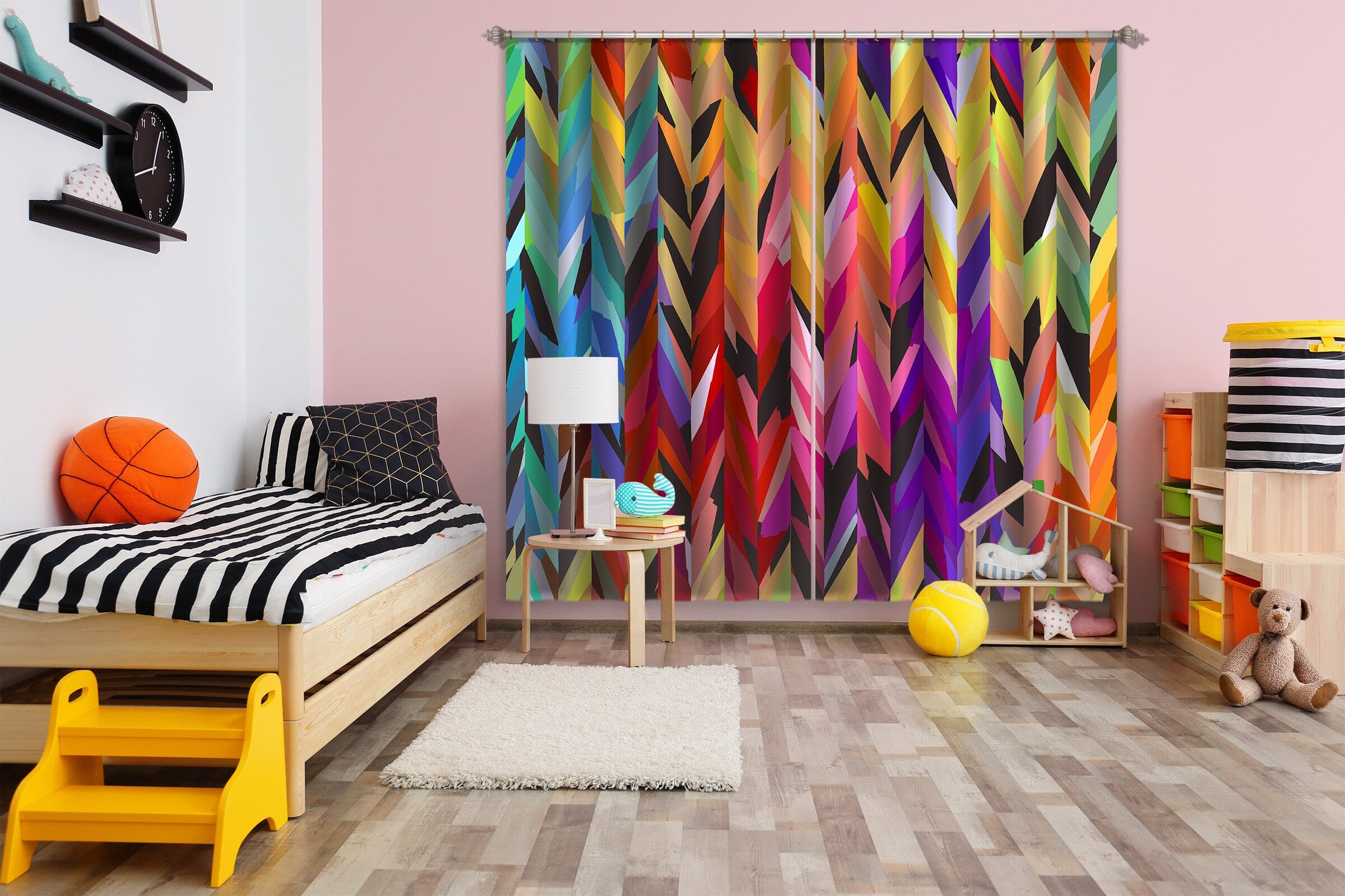 3D Color Diamond 033 Shandra Smith Curtain Curtains Drapes Curtains AJ Creativity Home 