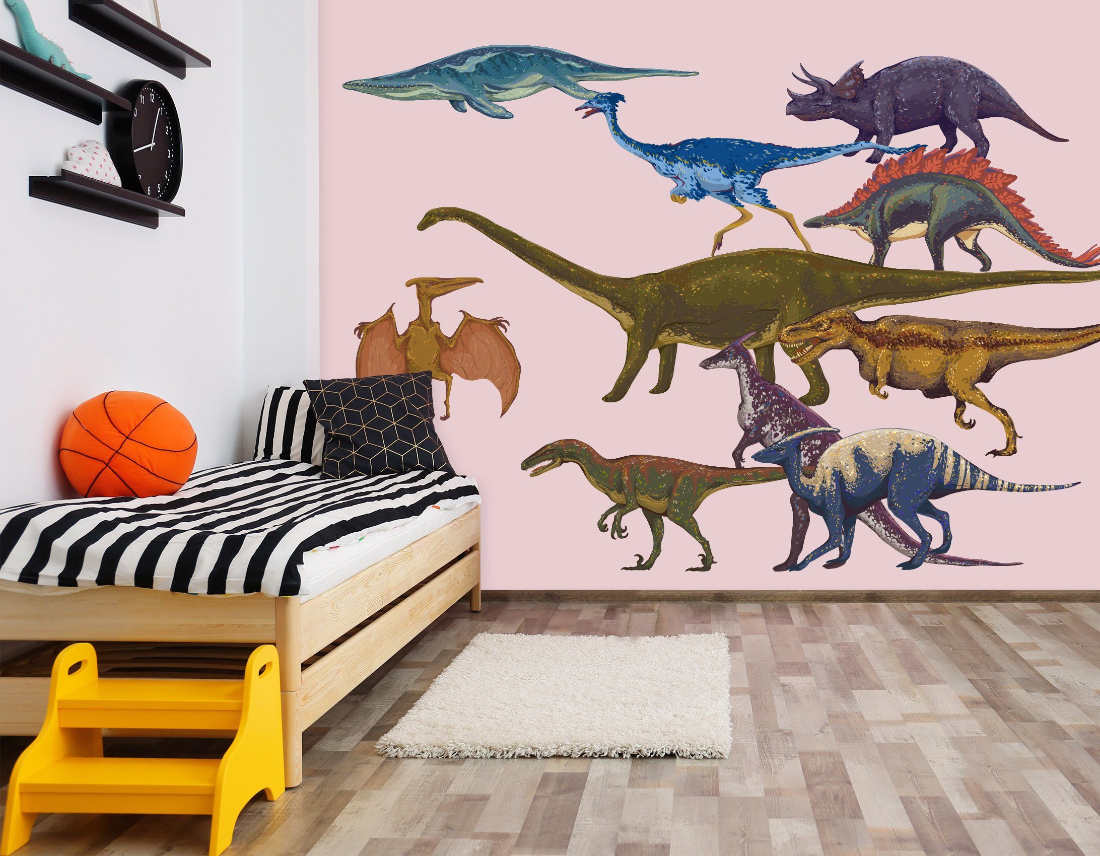 3D Dinosaur Family 123 Animals Wall Stickers Wallpaper AJ Wallpaper 
