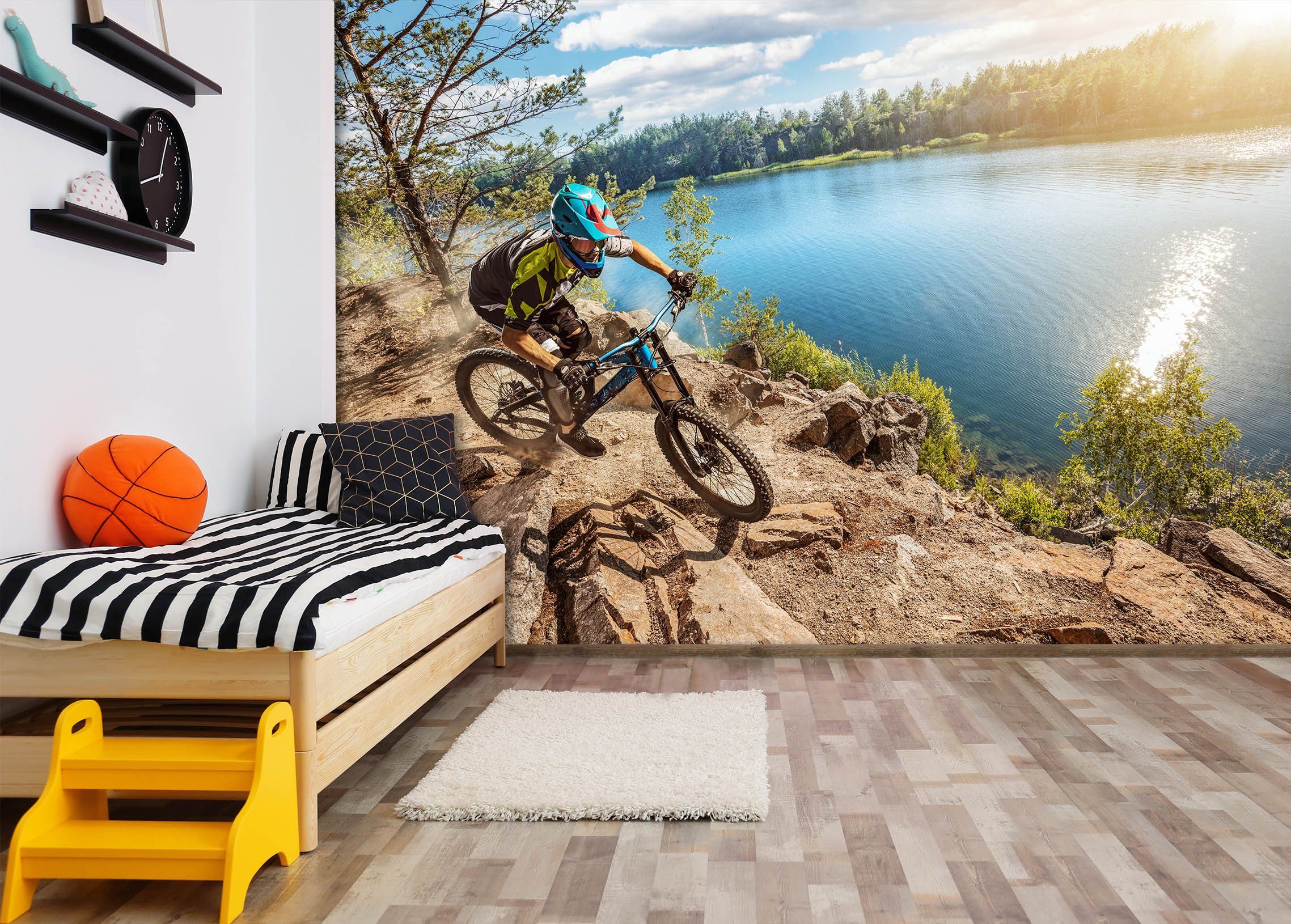 3D Lakeside Bicycle Motion 767 Wallpaper AJ Wallpaper 2 