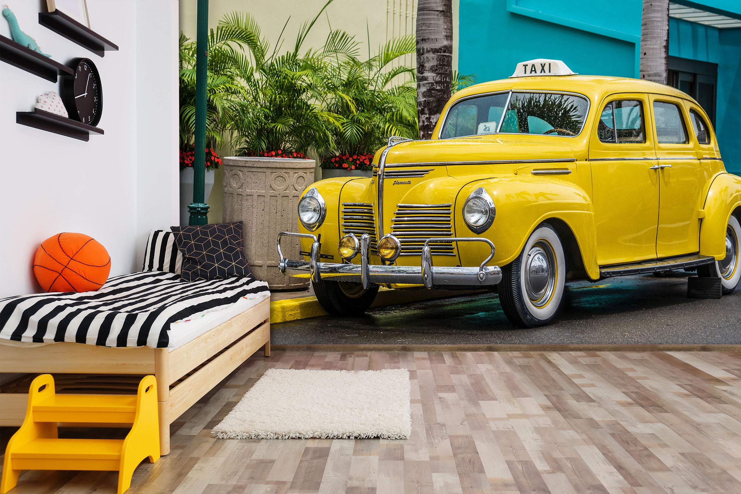 3D Asphalt Automobile 099 Vehicle Wall Murals