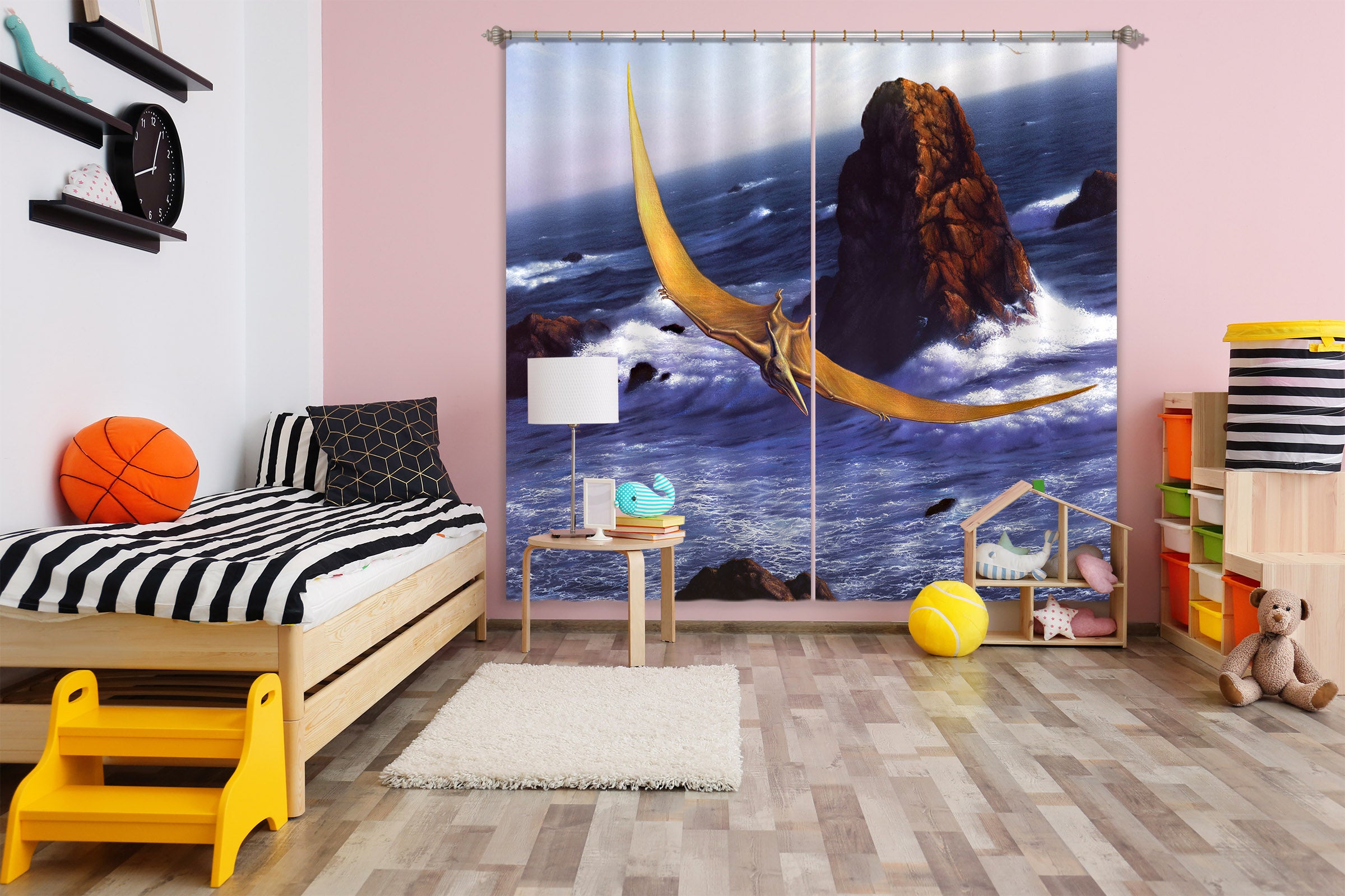 3D Pteranadon 86091 Jerry LoFaro Curtain Curtains Drapes