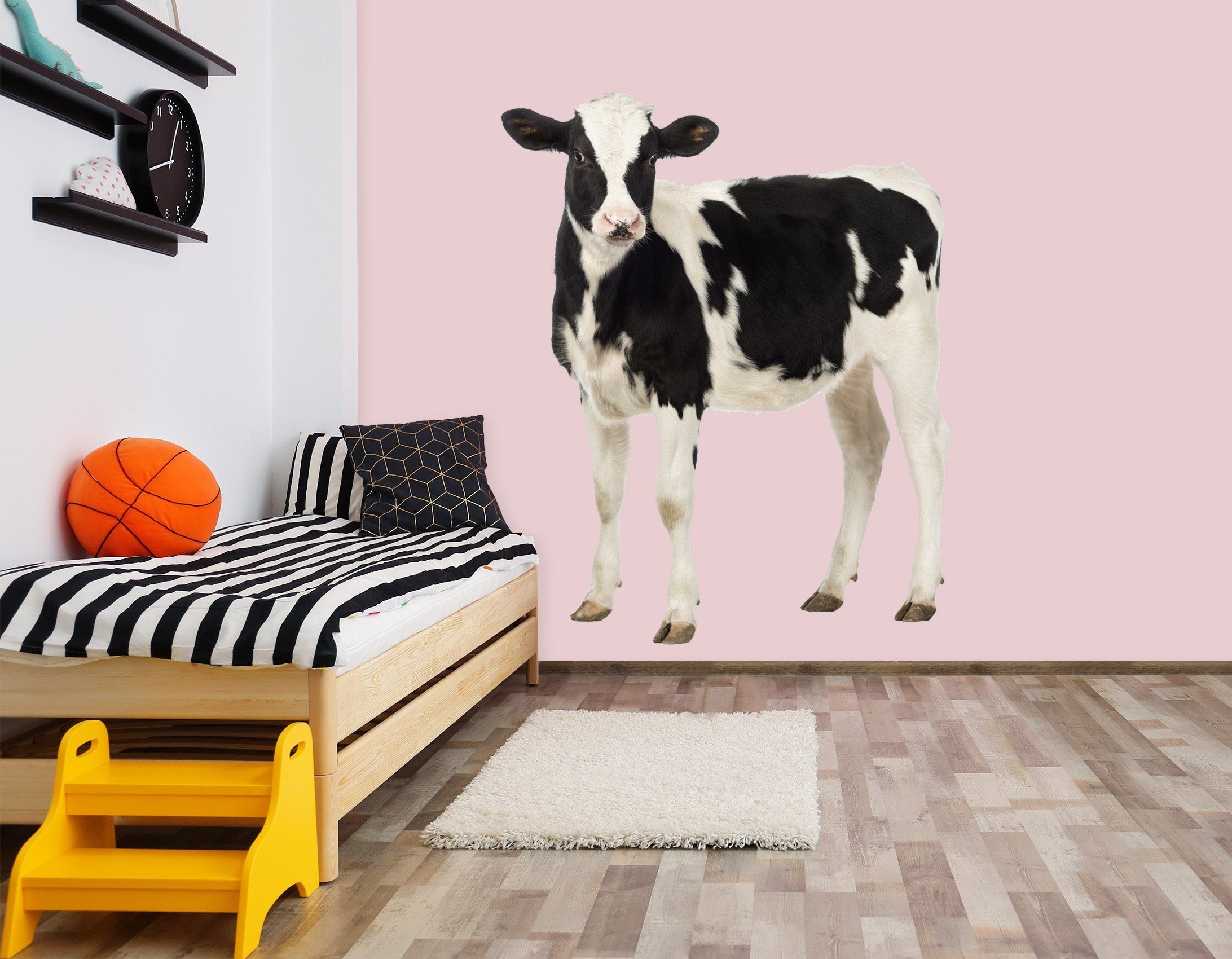 3D Black And White Sheep 092 Animals Wall Stickers Wallpaper AJ Wallpaper 