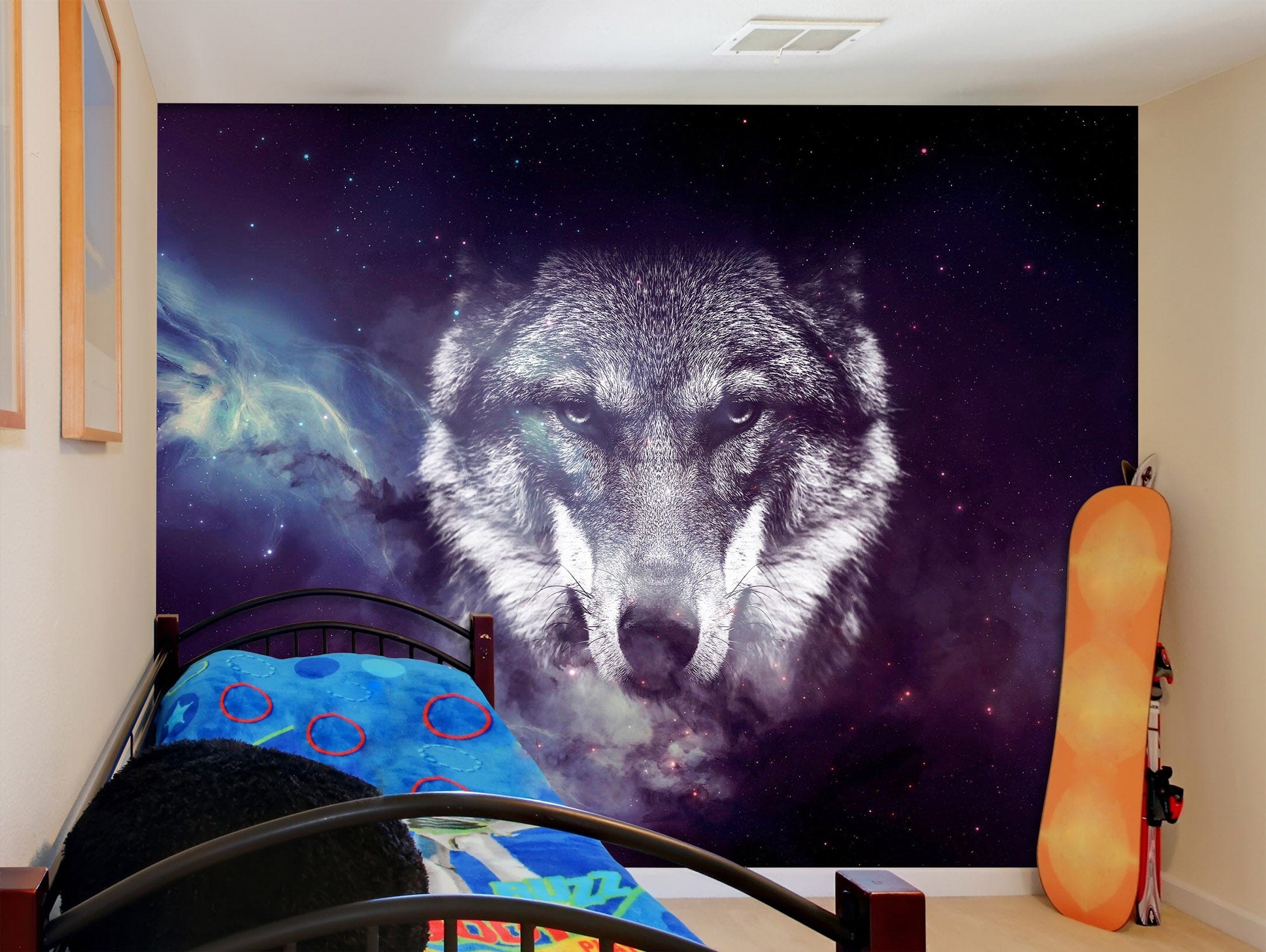 3D Wolf Head Stars 1142 Wall Murals Wallpaper AJ Wallpaper 2 