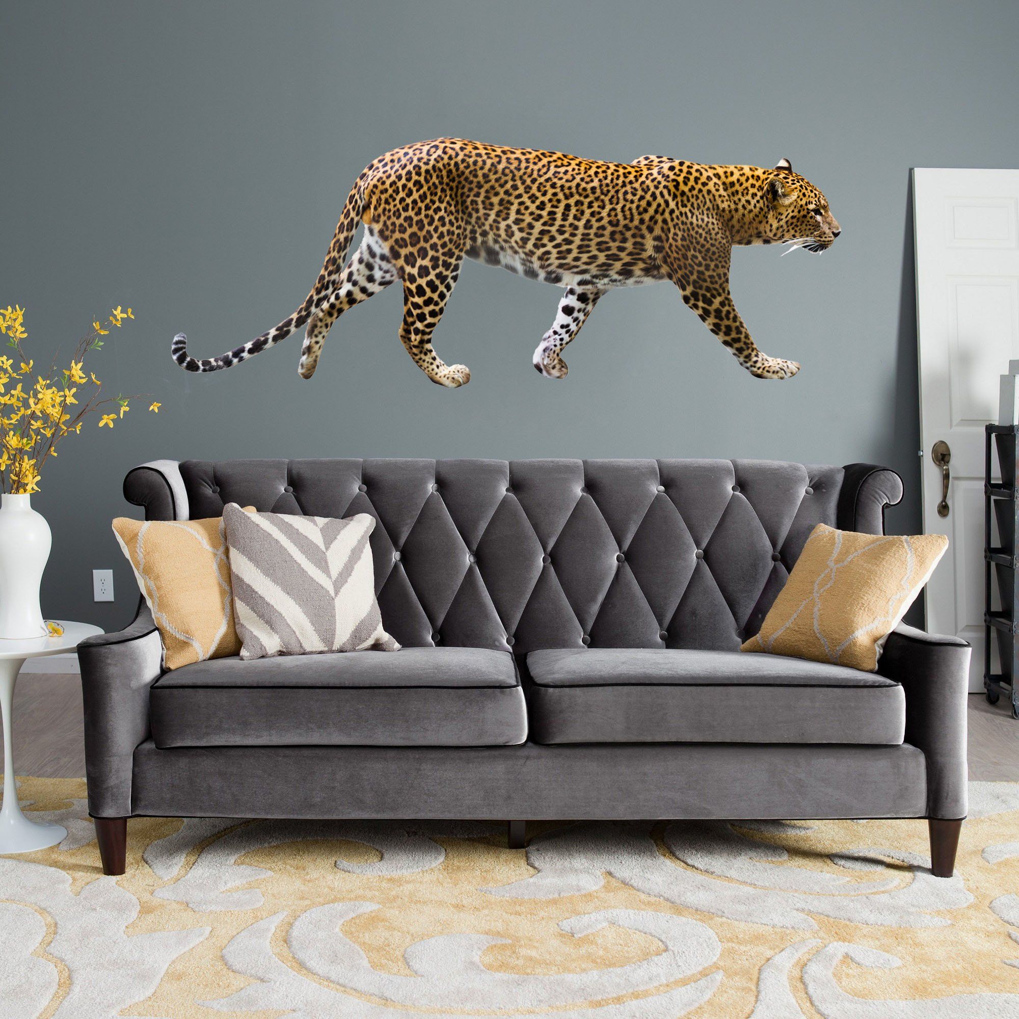 3D Leopard Looking For Prey 128 Animals Wall Stickers Wallpaper AJ Wallpaper 