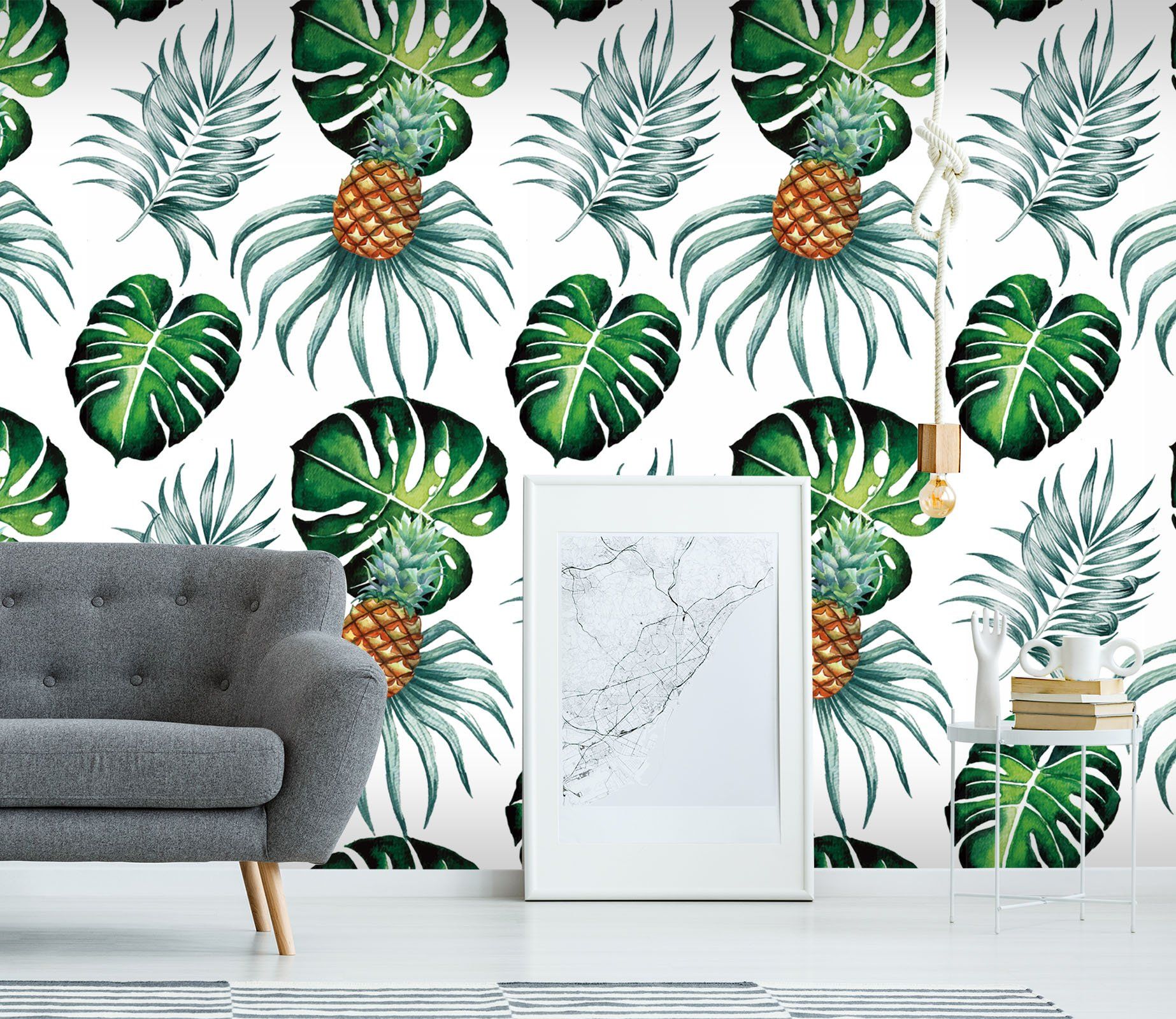 3D Pineapple Leaf 594 Wallpaper AJ Wallpaper 