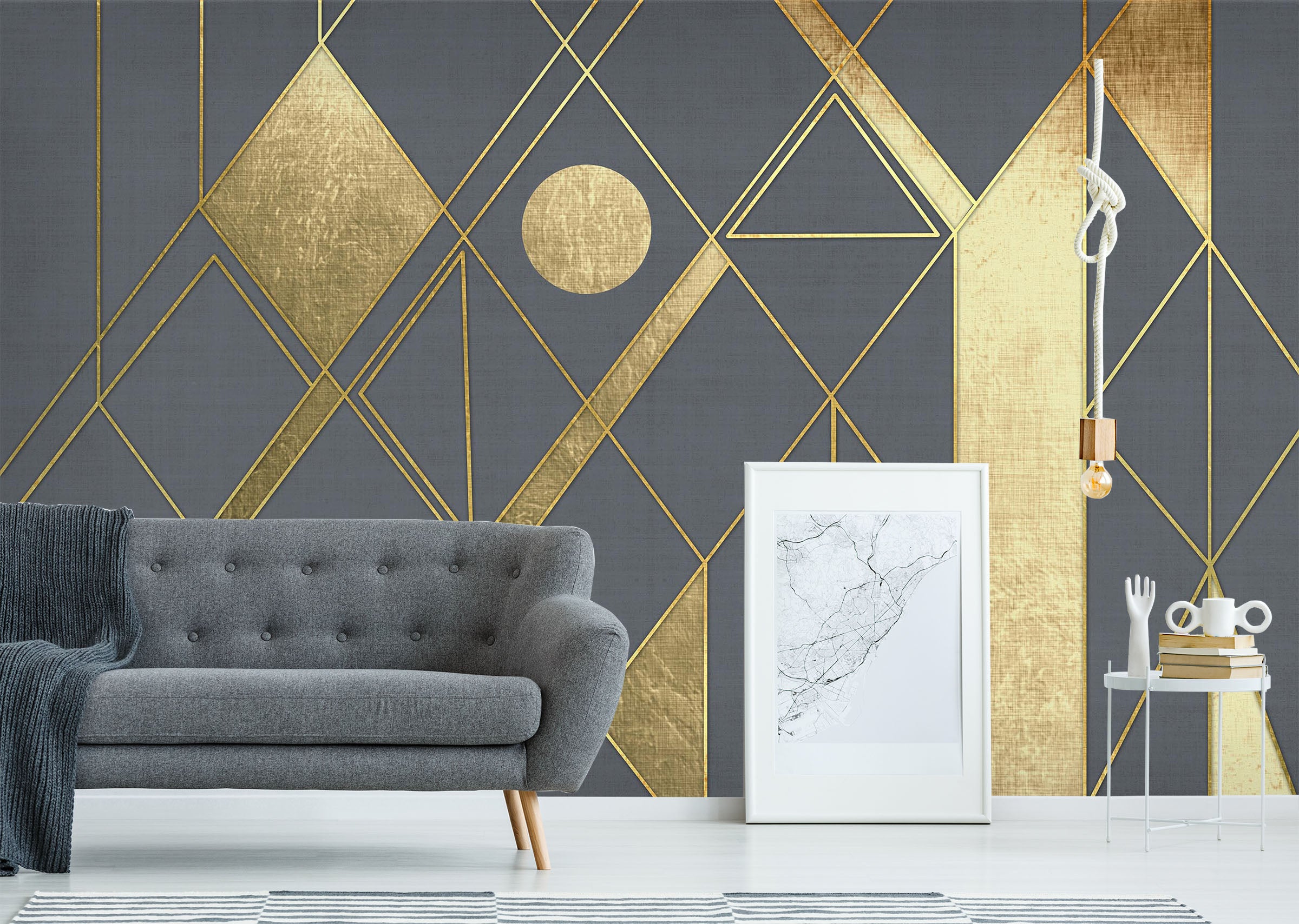3D Gold Pattern 1461 Wall Murals