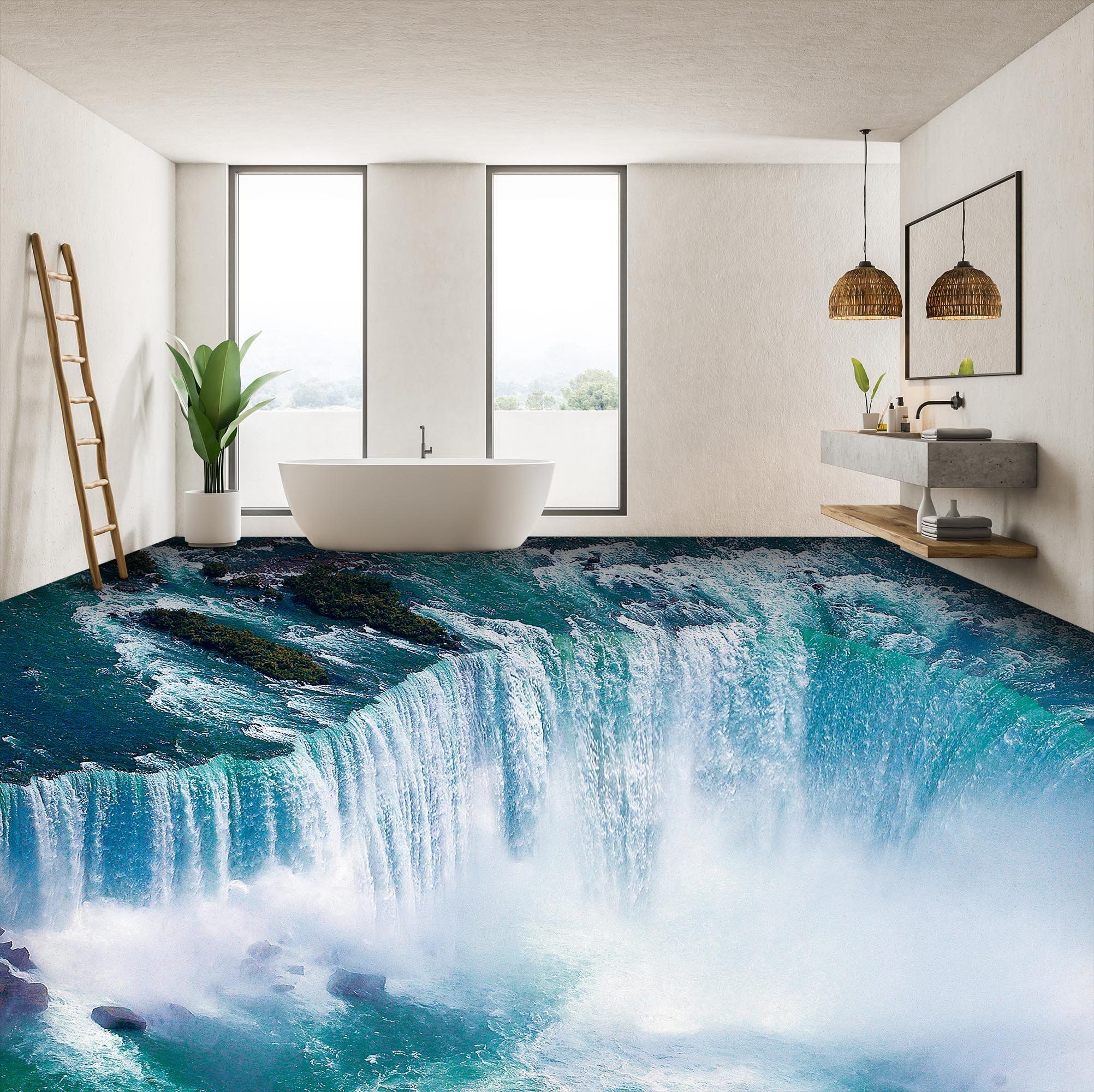 3D Marine Vortex Floor Mural Wallpaper AJ Wallpaper 2 
