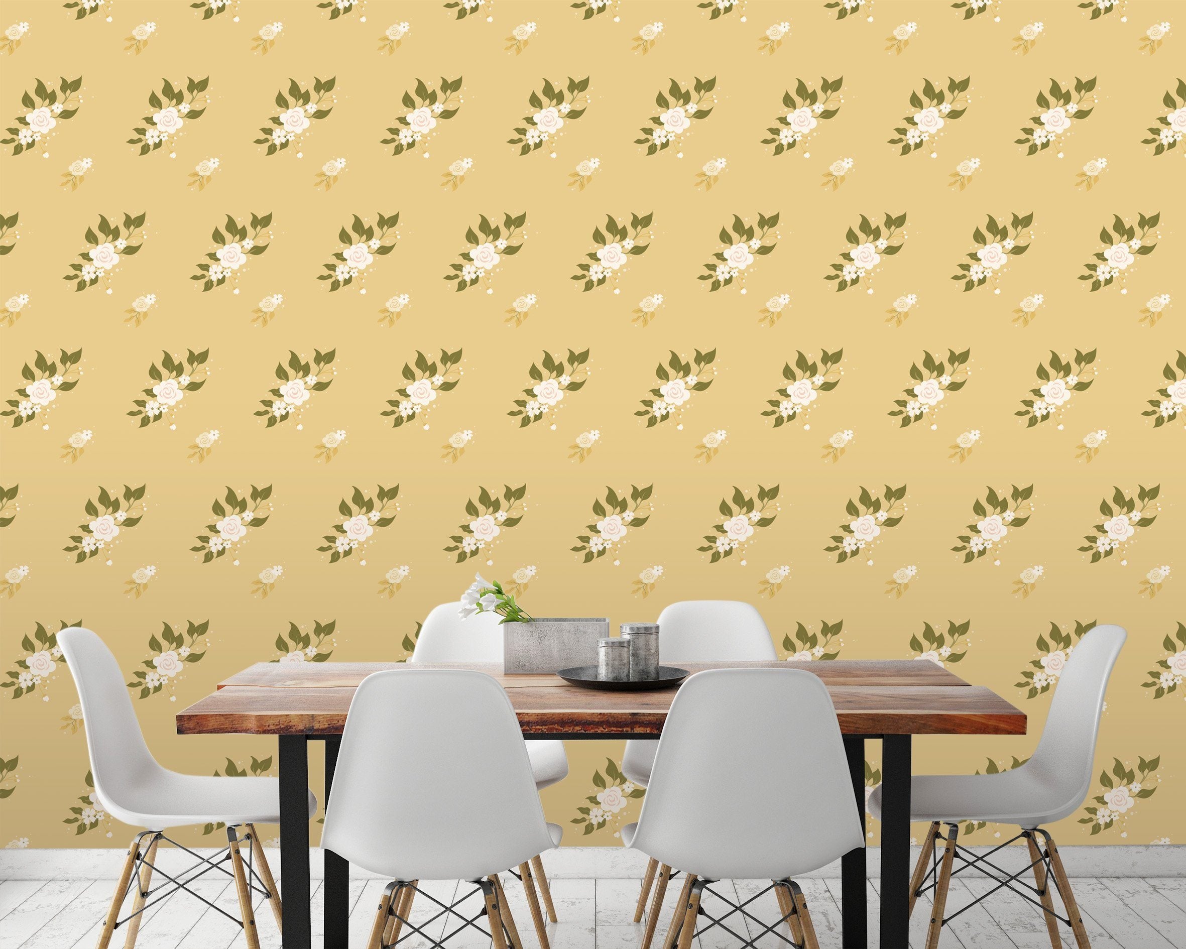 3D Yellow Bottom Flower 449 Wallpaper AJ Wallpaper 