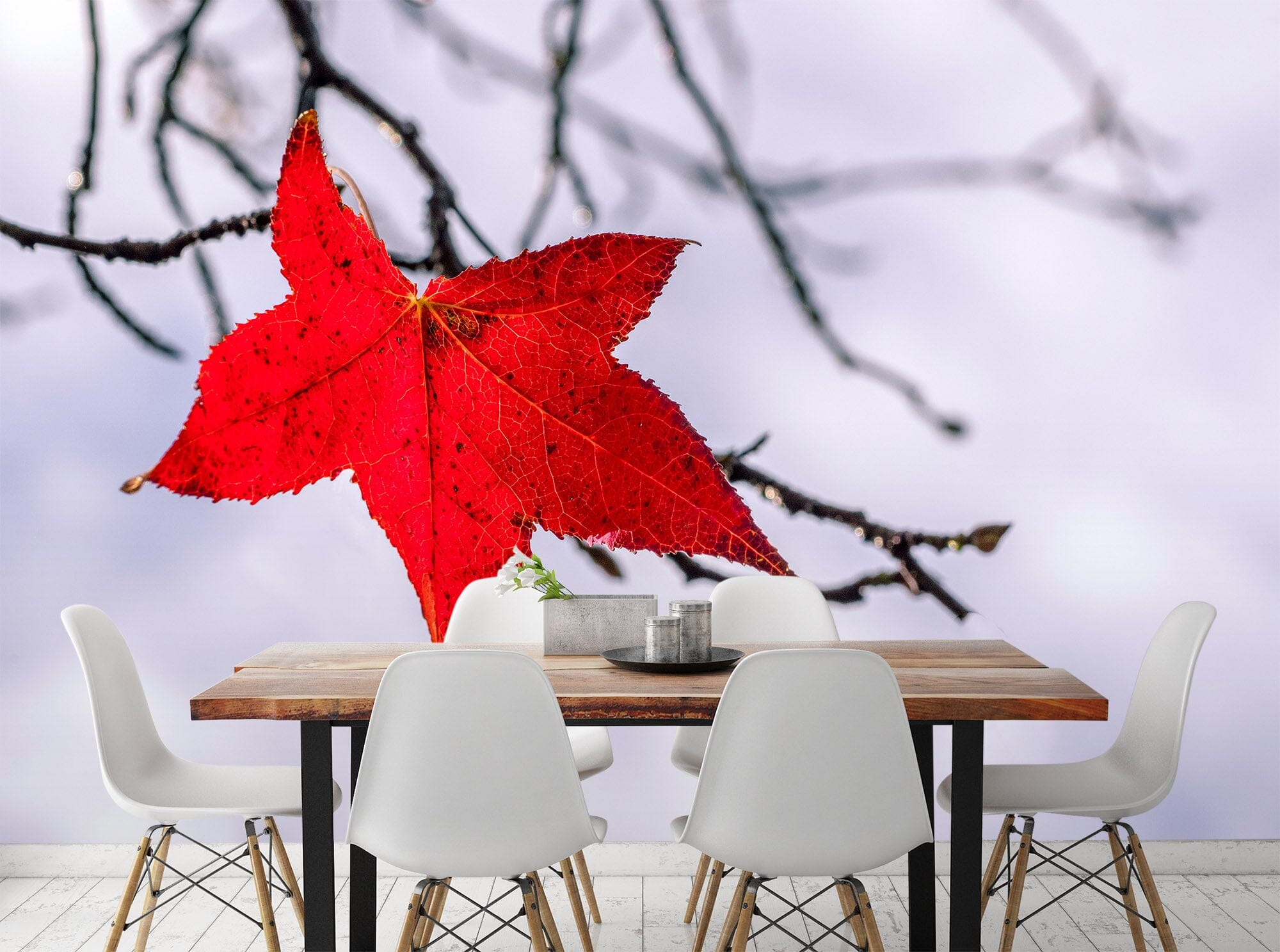 3D Red Leaf 1422 Marco Carmassi Wall Mural Wall Murals Wallpaper AJ Wallpaper 2 
