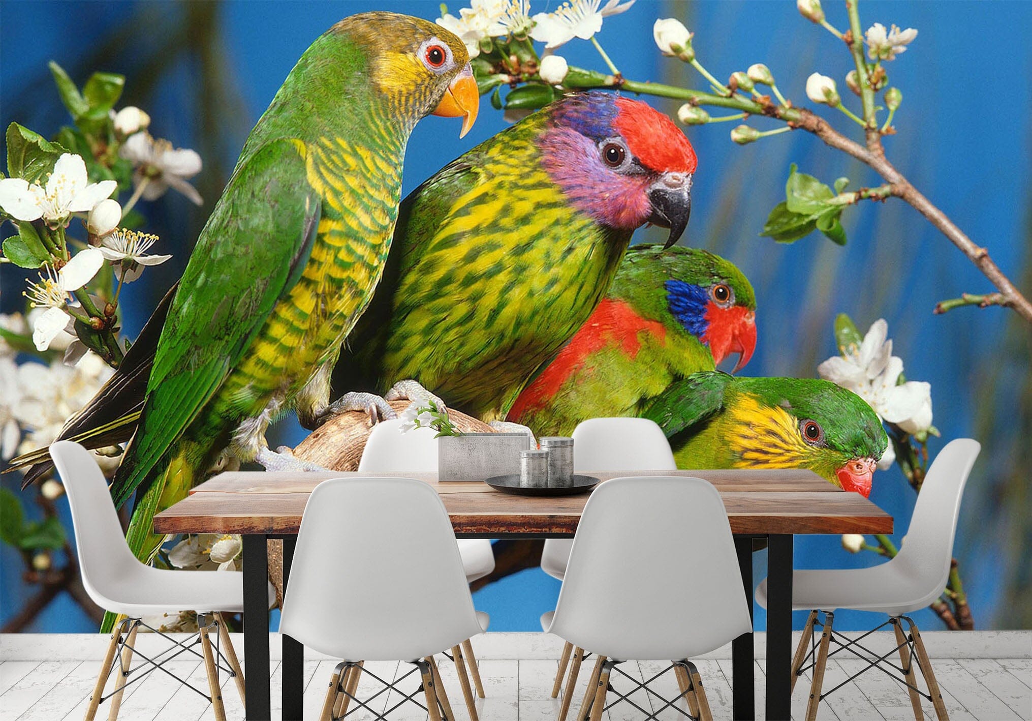 3D Green Bird 232 Wall Murals Wallpaper AJ Wallpaper 2 