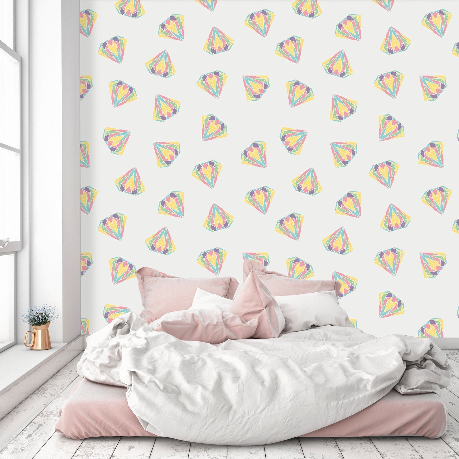 3D Colorful Diamond Pattern 600 Wallpaper AJ Wallpaper 