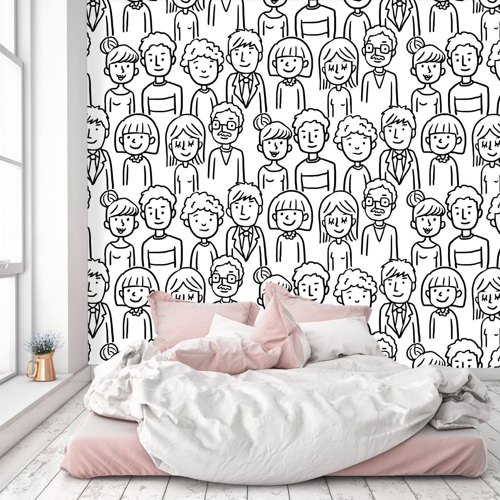 3D Sketch Crowd 471 Wallpaper AJ Wallpaper 