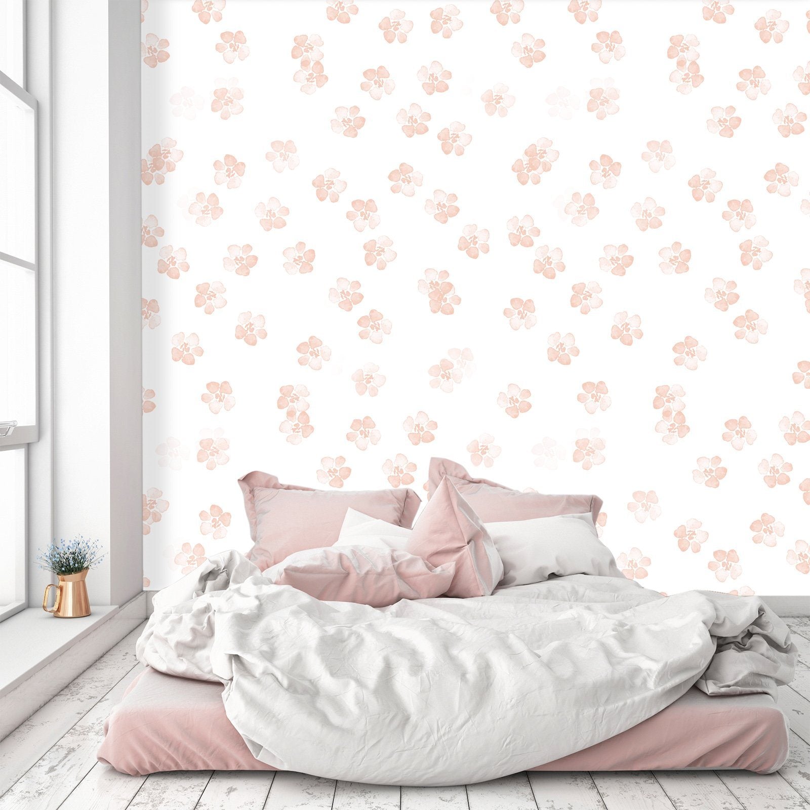3D Pink Flowers Flling 590 Wallpaper AJ Wallpaper 