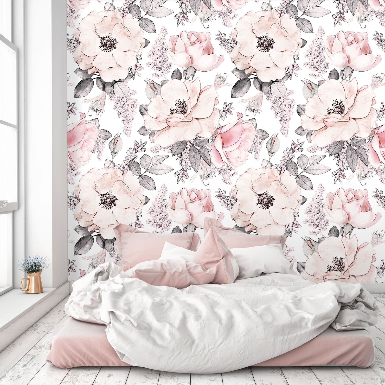 3D Pink Blooming Flower 141 Wall Murals Wallpaper AJ Wallpaper 2 